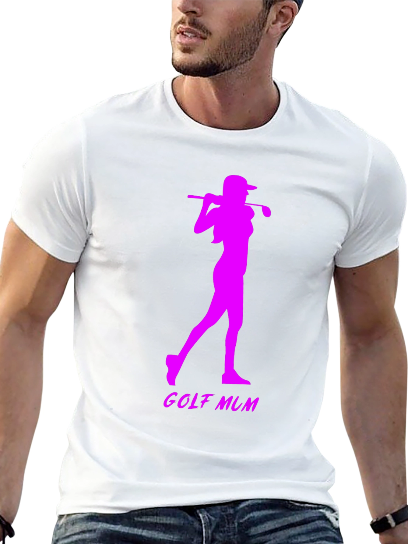 Black Golf Mum Black T-Shirt view 13