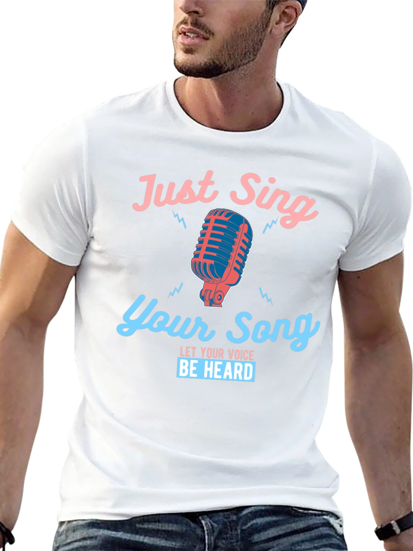 Black Just Sing Your Song Graphic Tee view 13