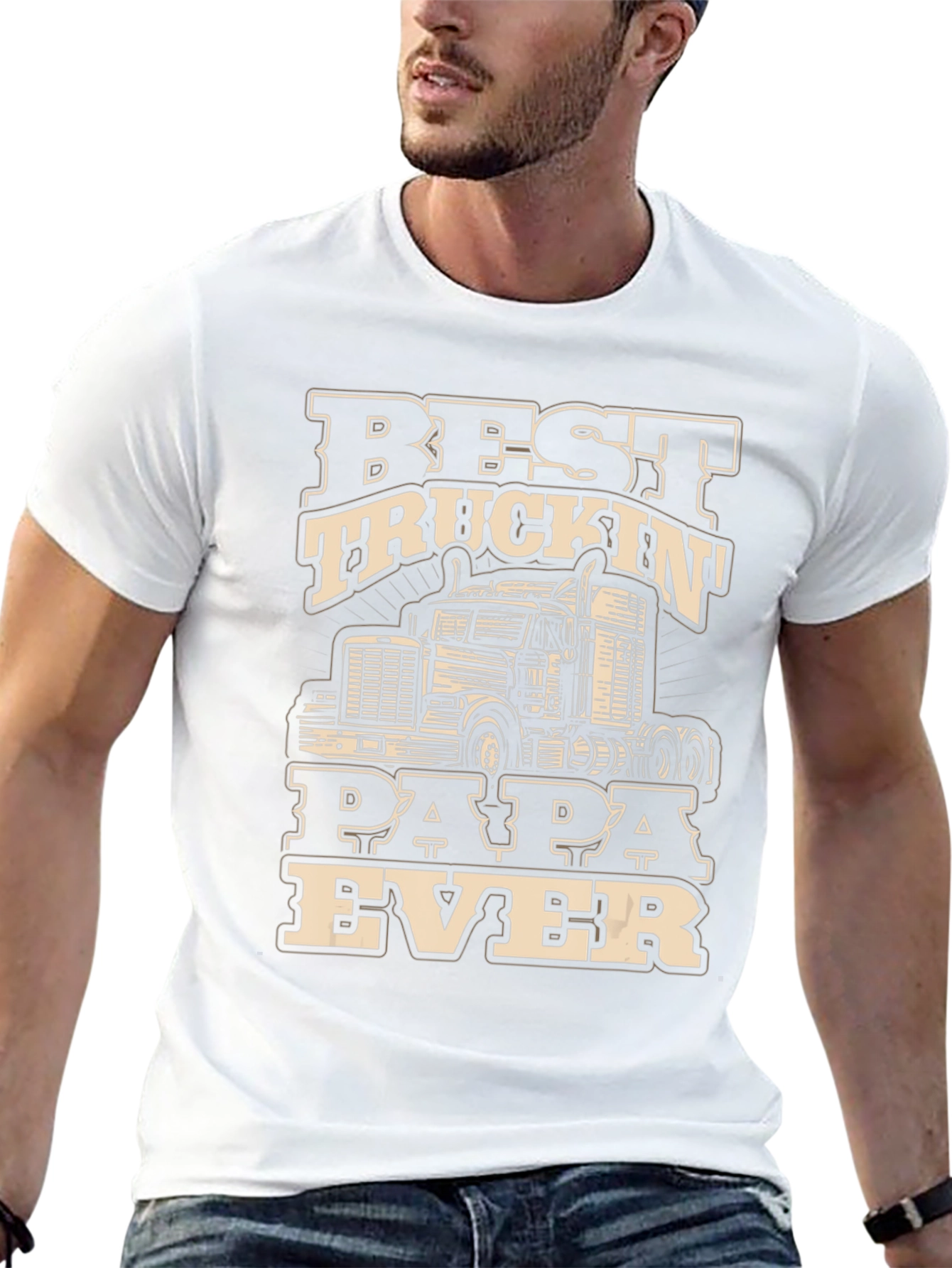 Black Best Truckin' Papa Ever T-Shirt view 13