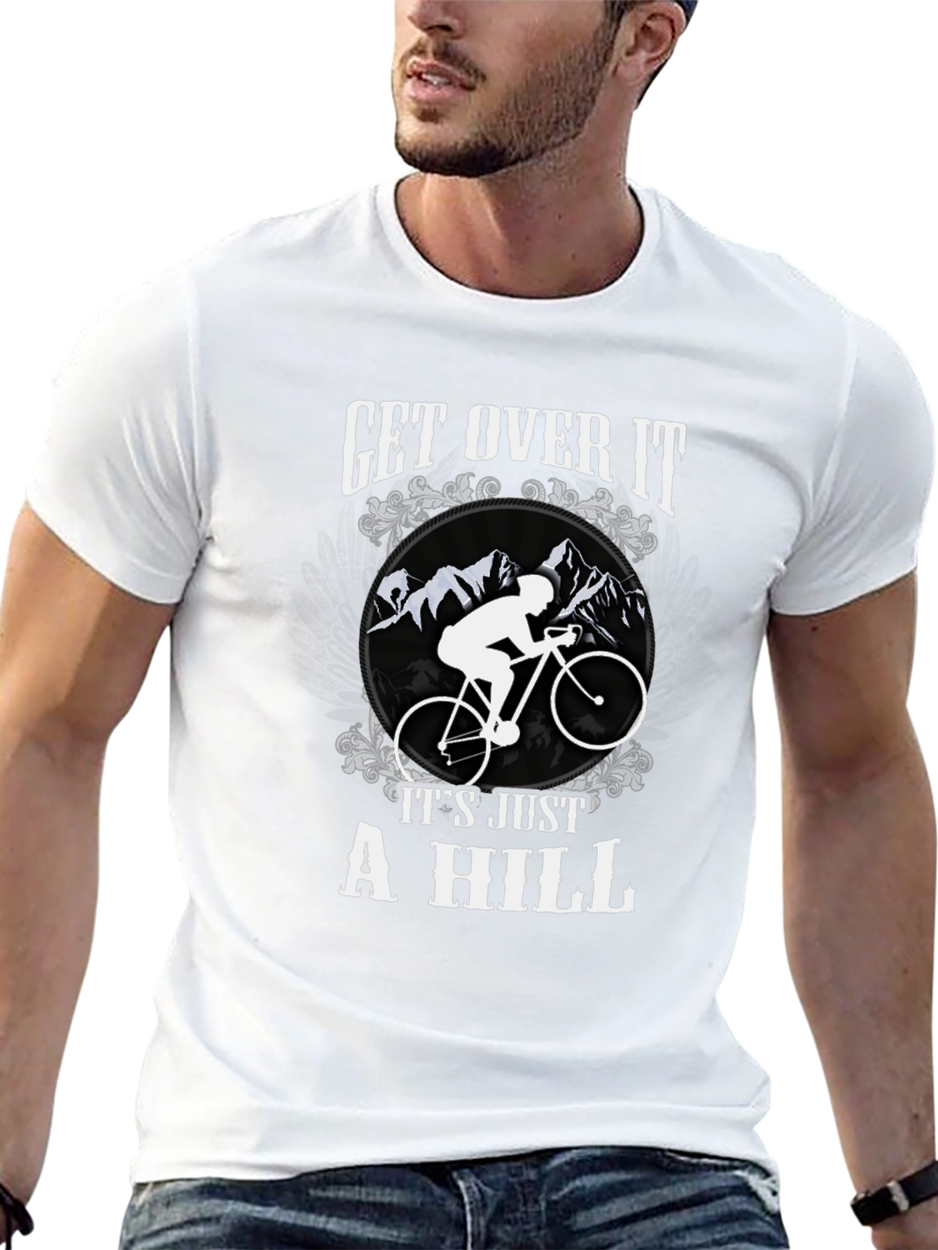 Black Get Over It Cycling T-Shirt view 13