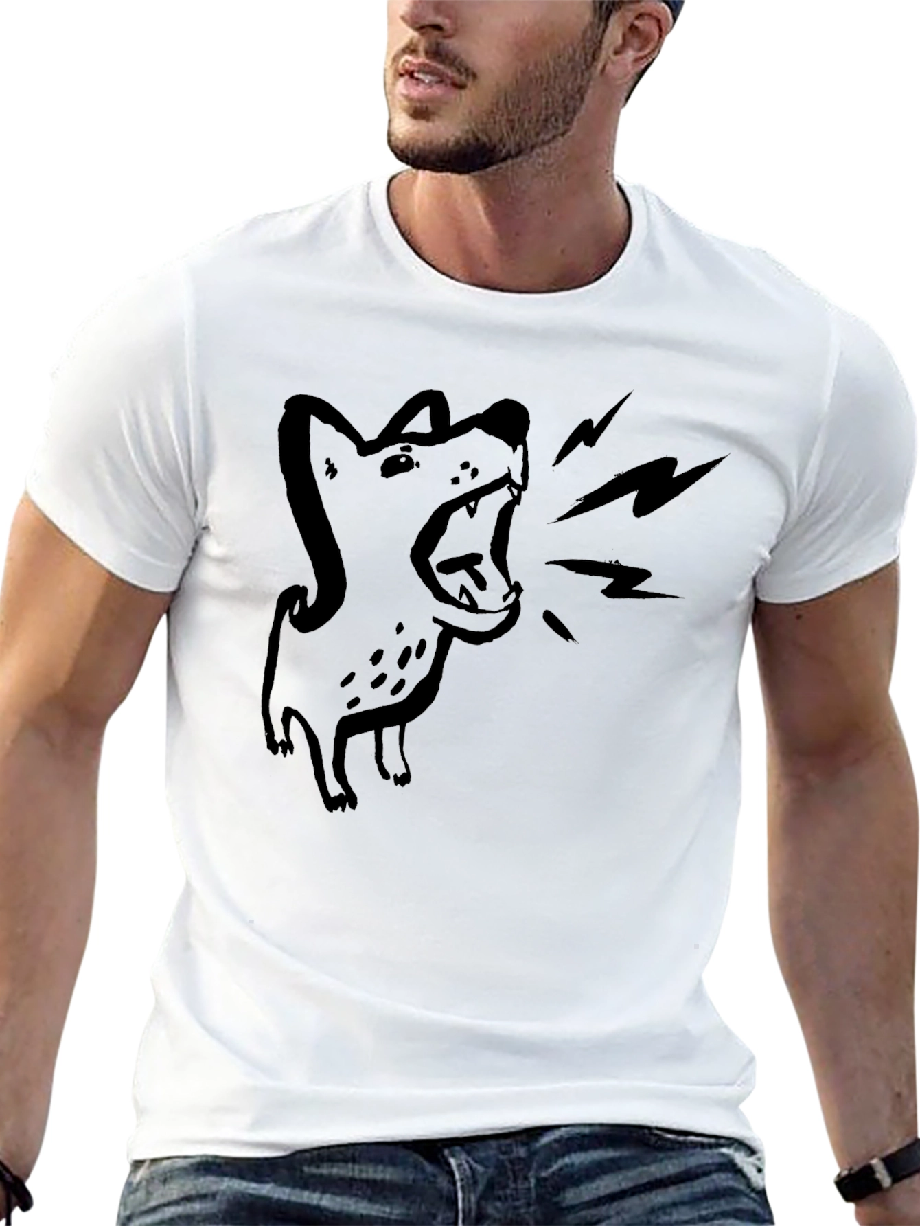 Barking Dog Graphic Tee - Men's Black T-Shirt - 13