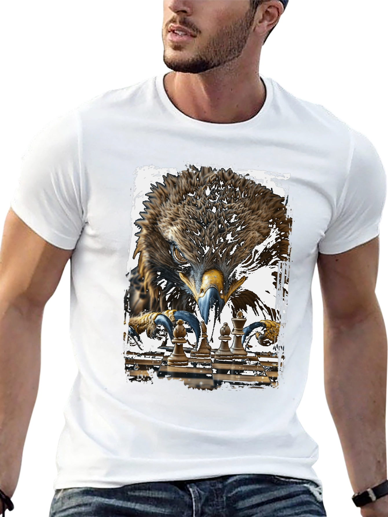 Black Eagle Chess Master Graphic T-Shirt view 13