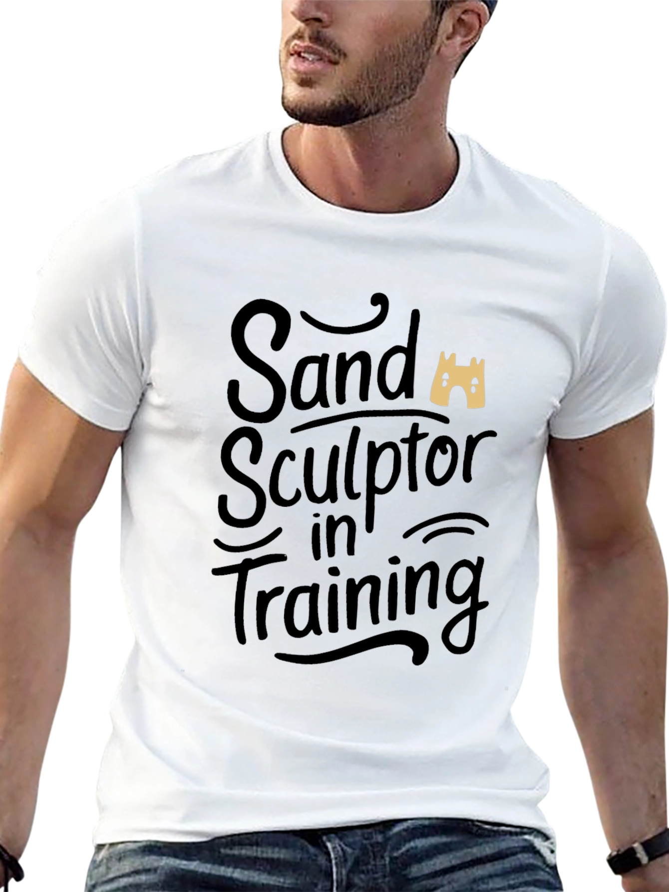 Black Sand Sculptor in Training Black T-Shirt view 13