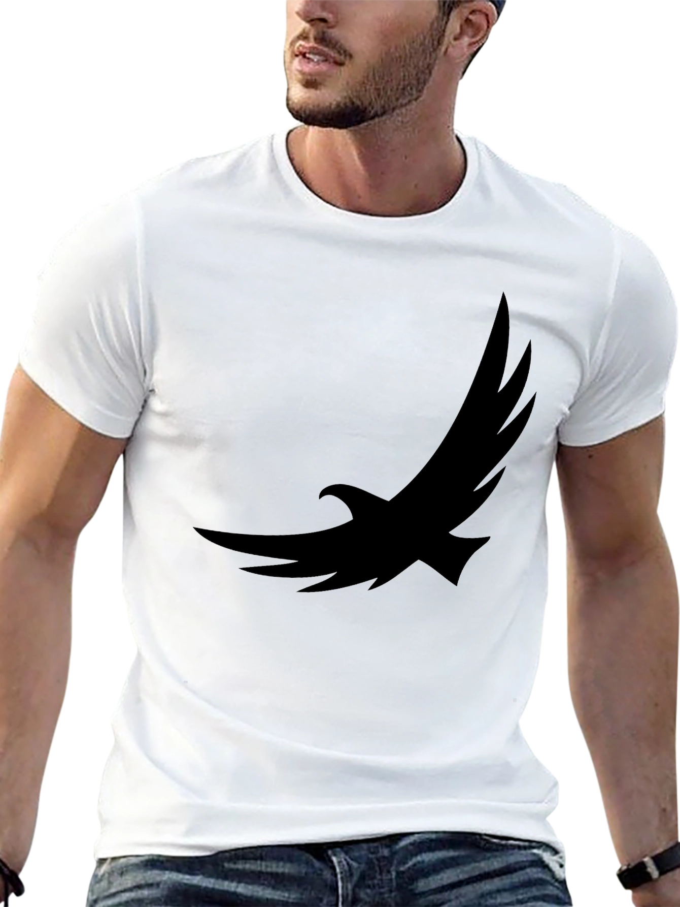 Black Eagle Graphic Tee - Soft Cotton Casual Shirt - 13