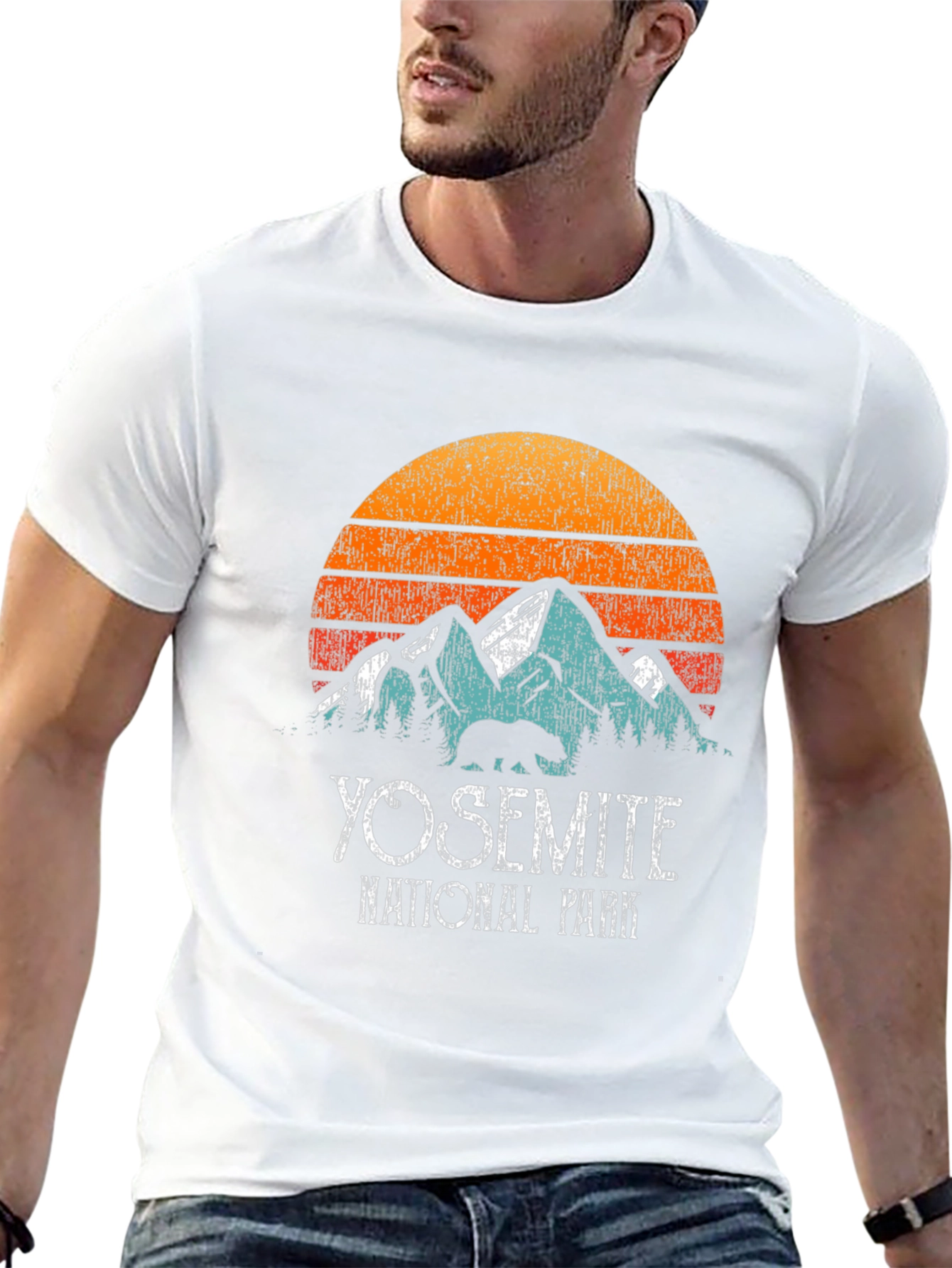 Black Yosemite National Park Vintage Graphic T-Shirt view 13