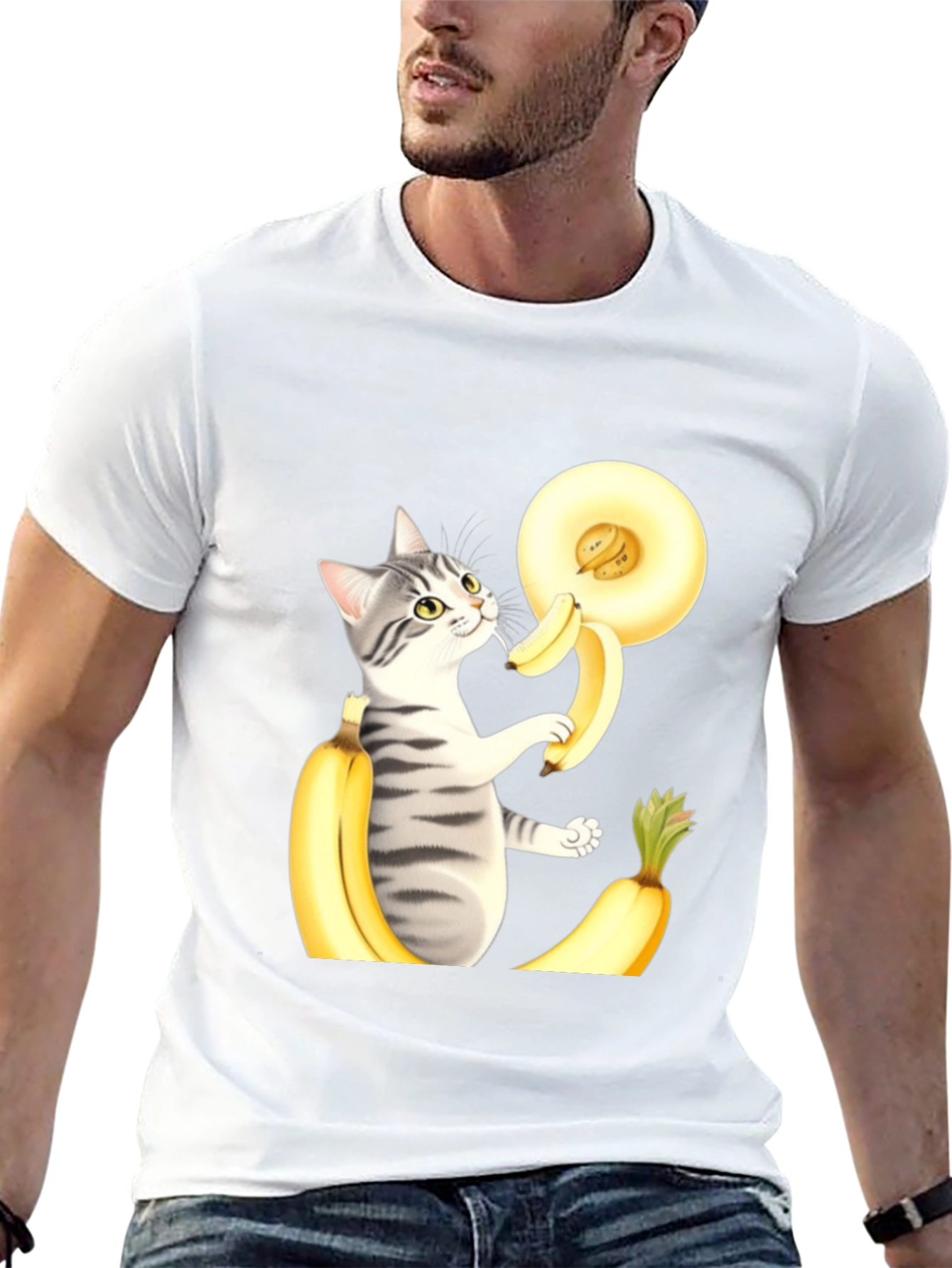 Black Cat Banana T-Shirt view 13