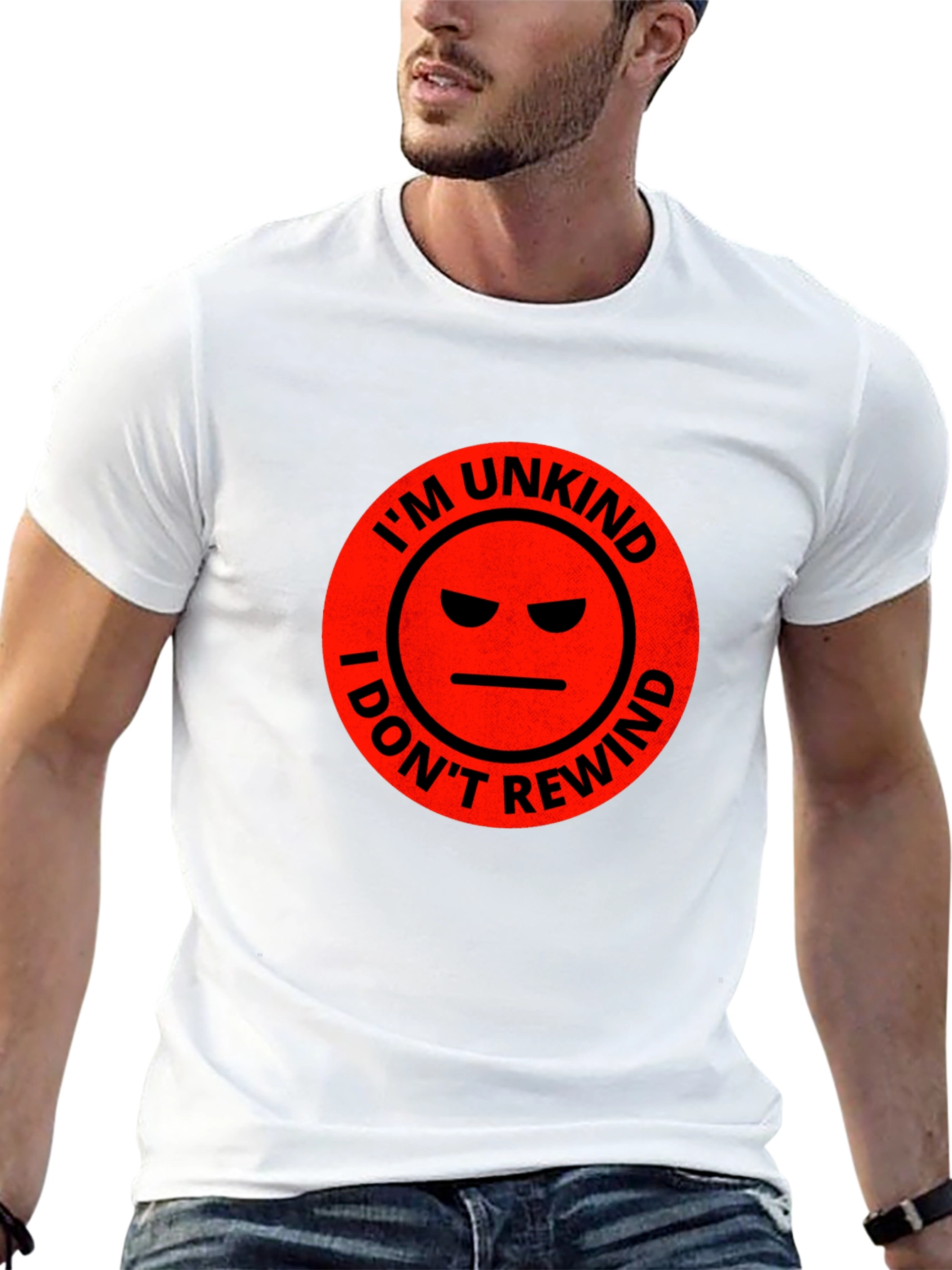 Black I'm Unkind I Don't Rewind T-Shirt view 13