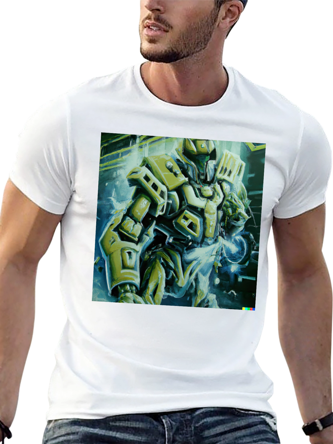 Black Sci-Fi Robot Graphic T-Shirt - Modern Streetwear Tee view 13
