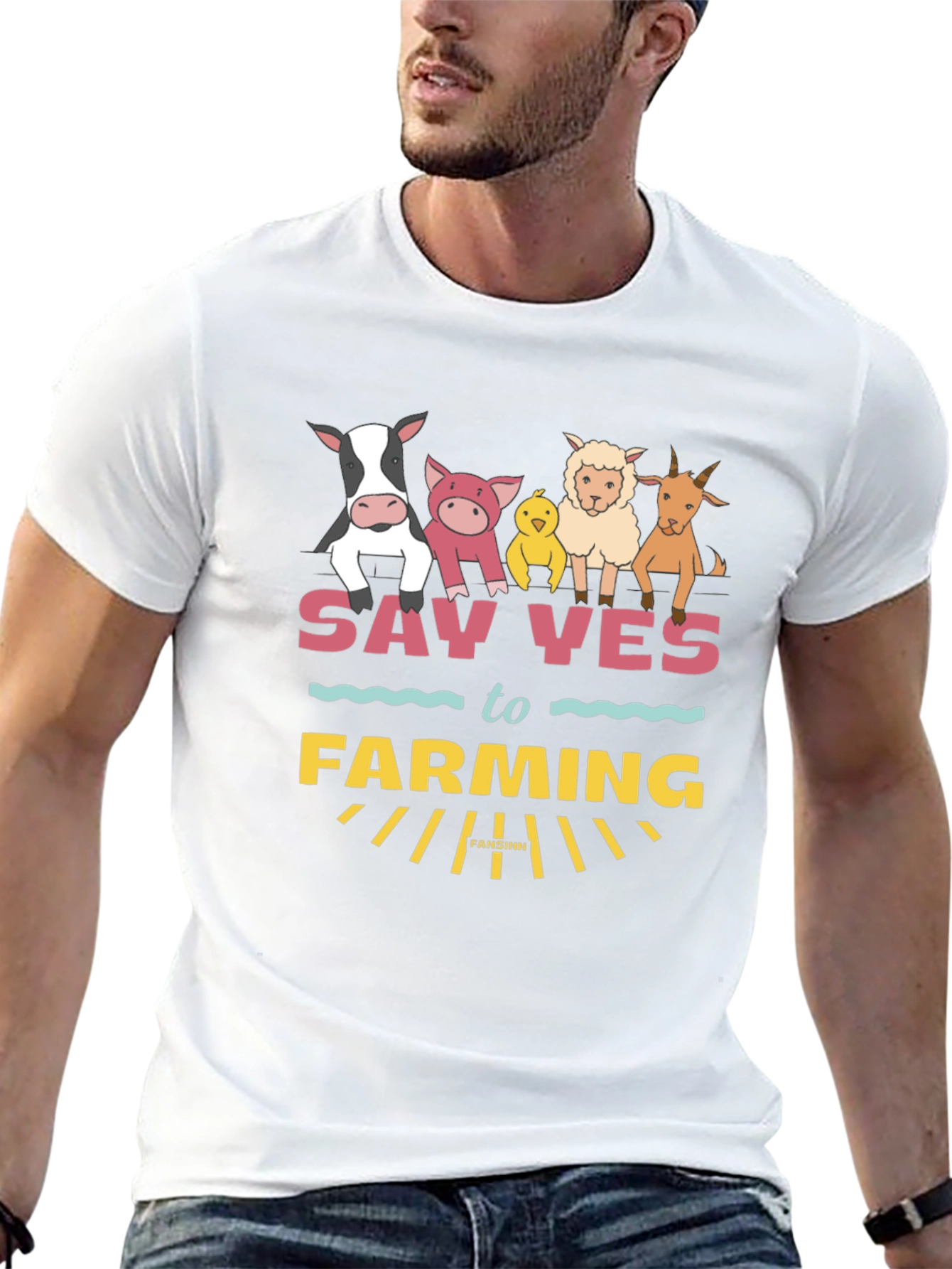 Black Farming Animal Graphic T-Shirt view 13