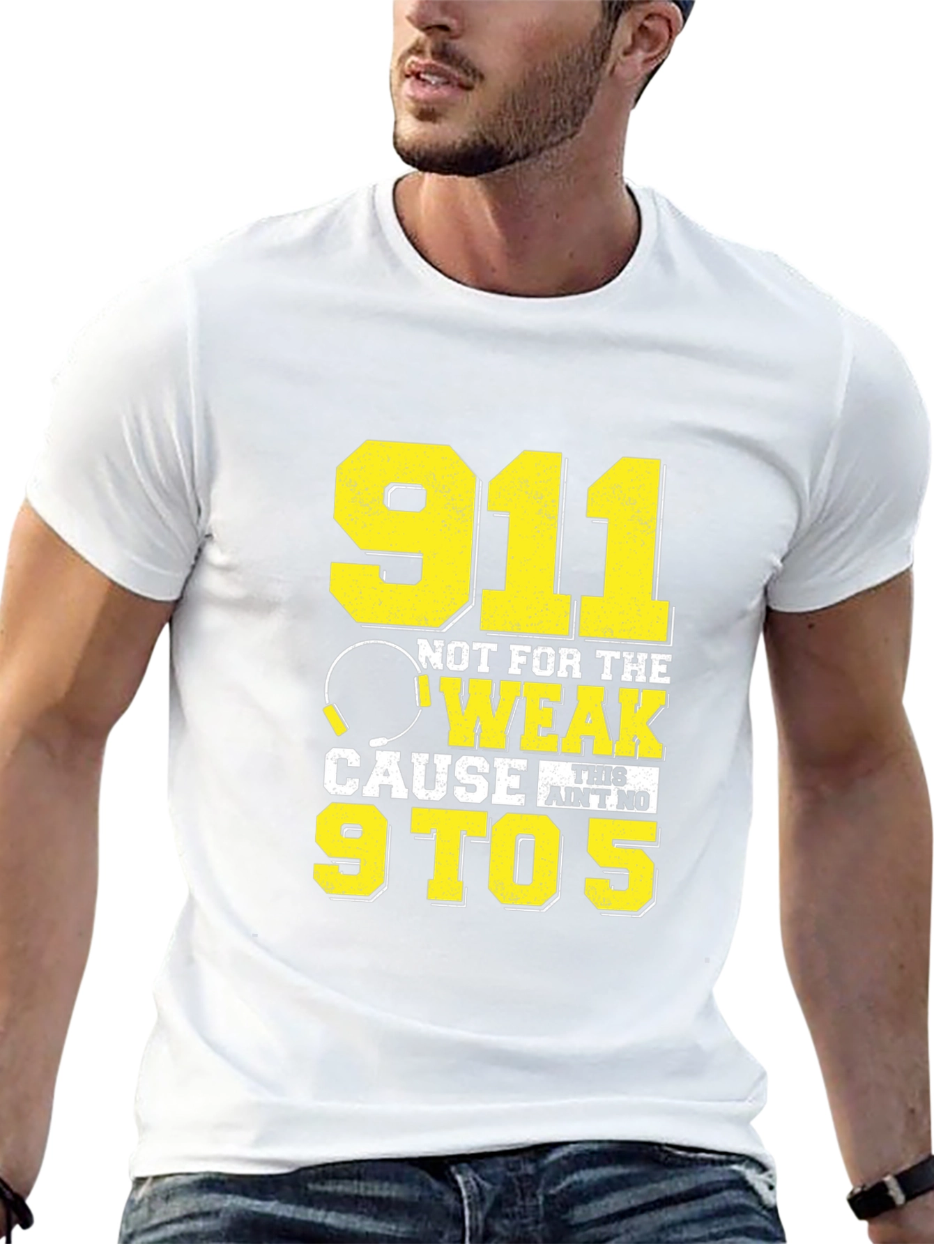 Black 911 Dispatcher Not For The Weak Graphic T-Shirt view 13