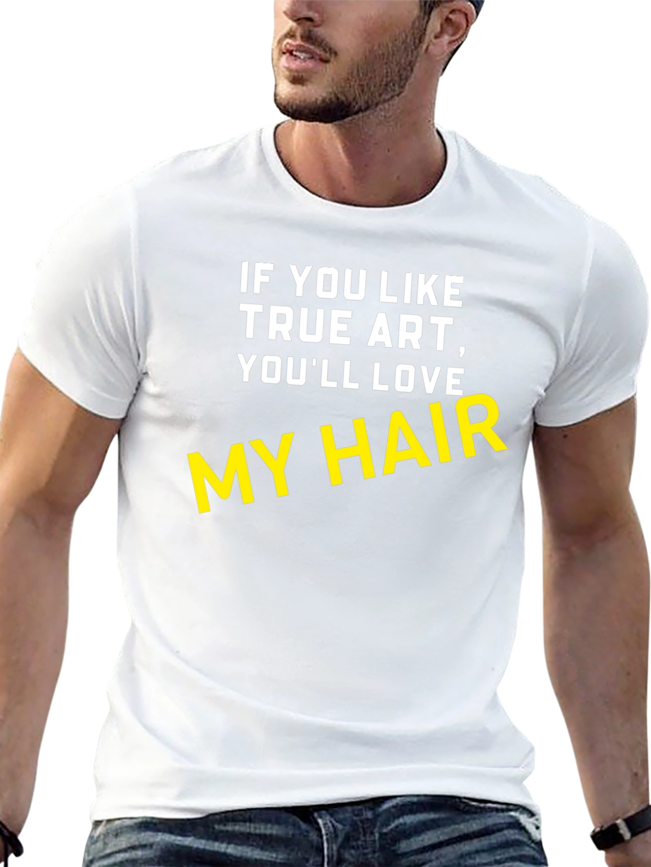 Black True Art My Hair Black T-Shirt view 13