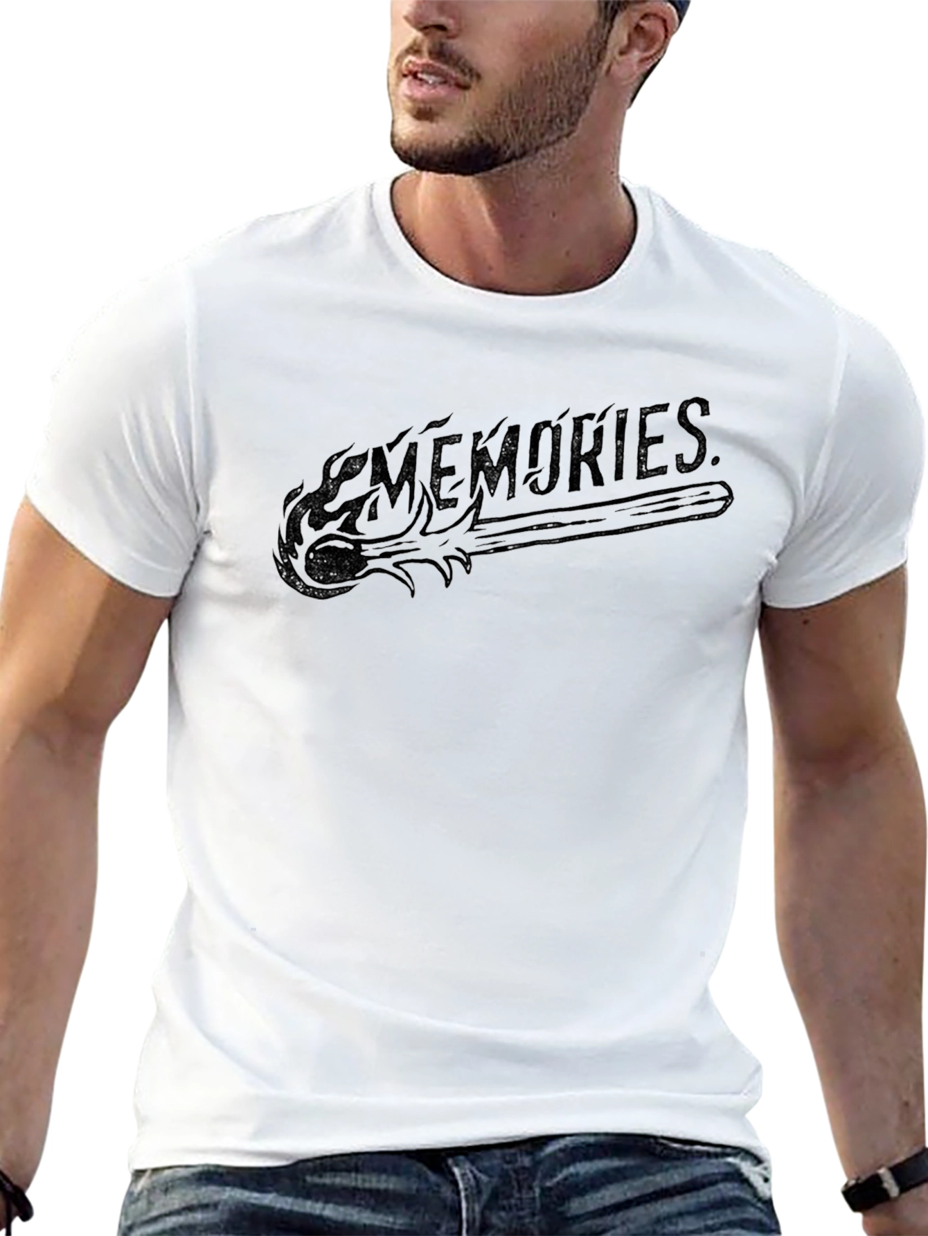 Black Memories Graphic Print Black Tee view 13