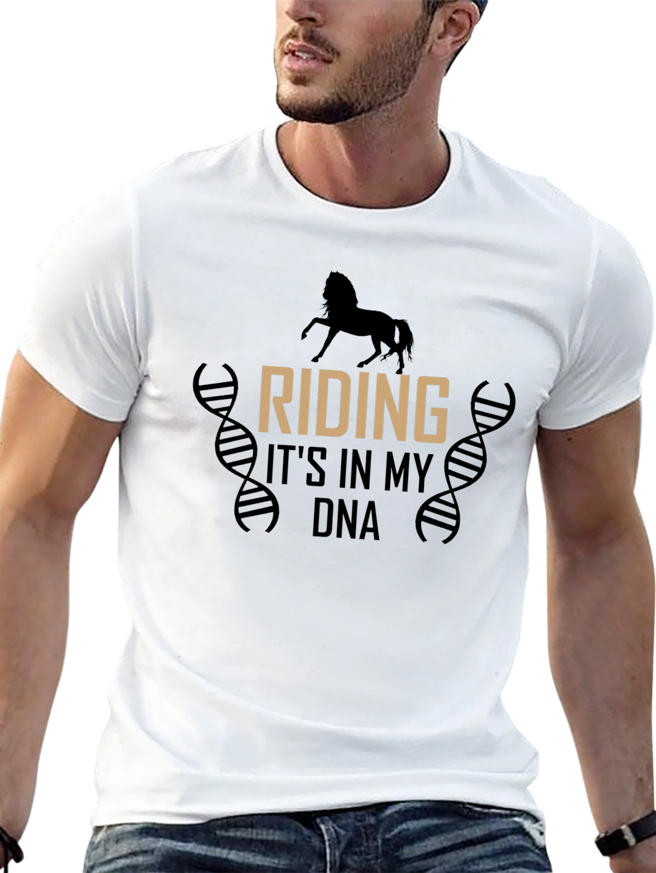 Black Riding It's in My DNA Black T-Shirt view 13