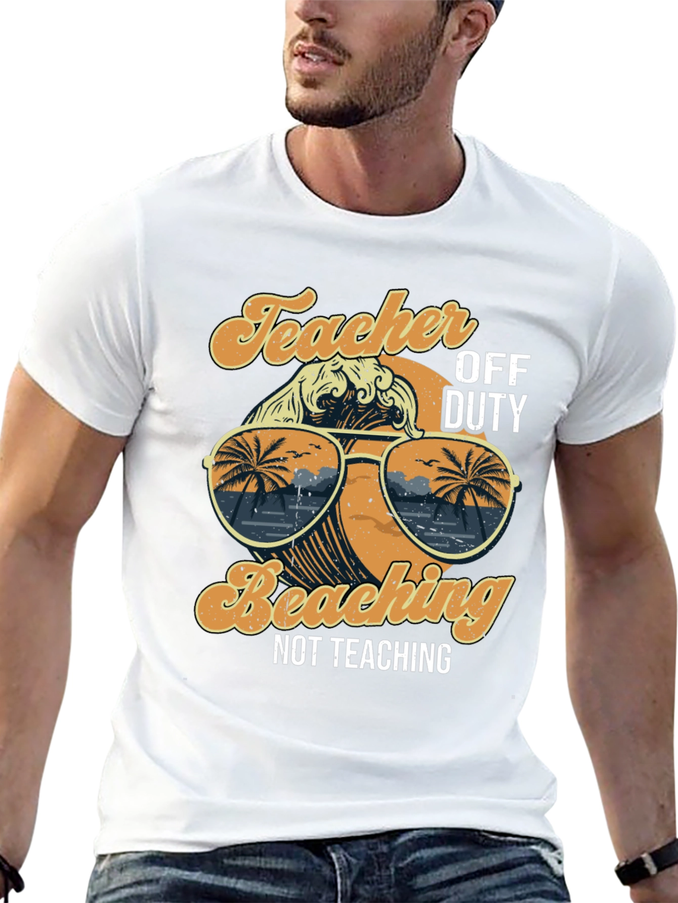 Black Teacher Off Duty Beaching T-Shirt view 13