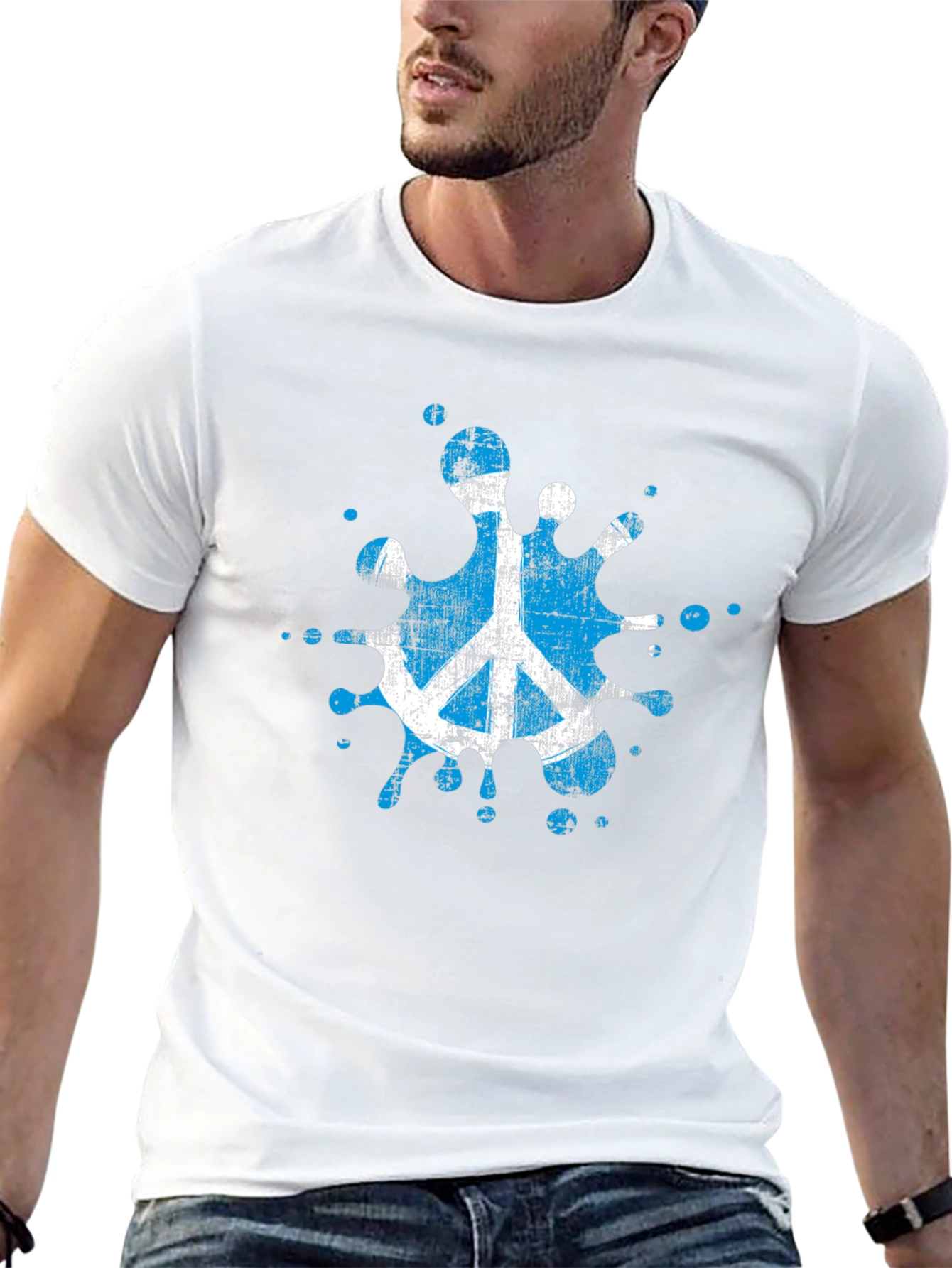 Peace Symbol Splash T-Shirt - Black - 13