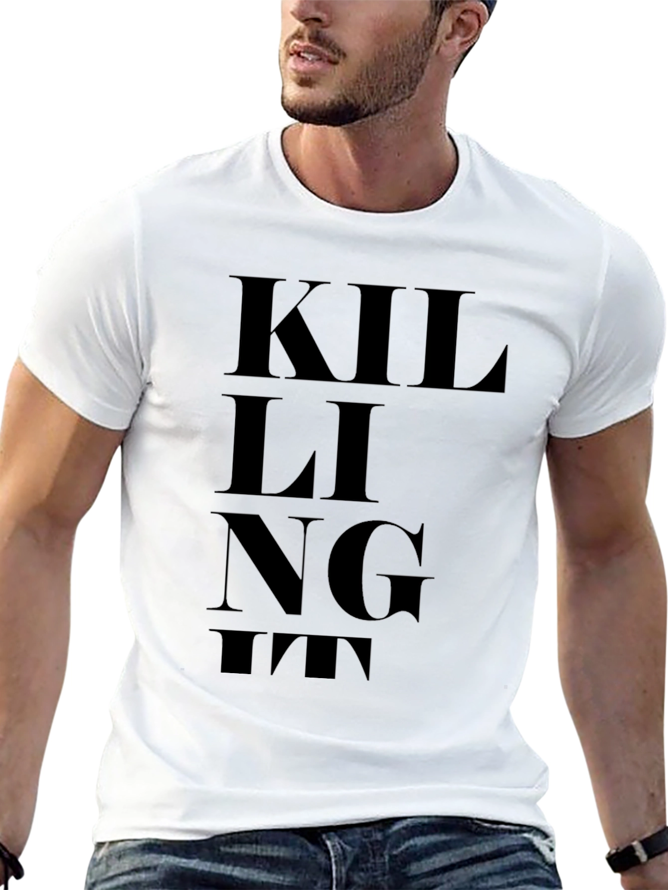 Black Killing It Graphic T-Shirt - Black view 13