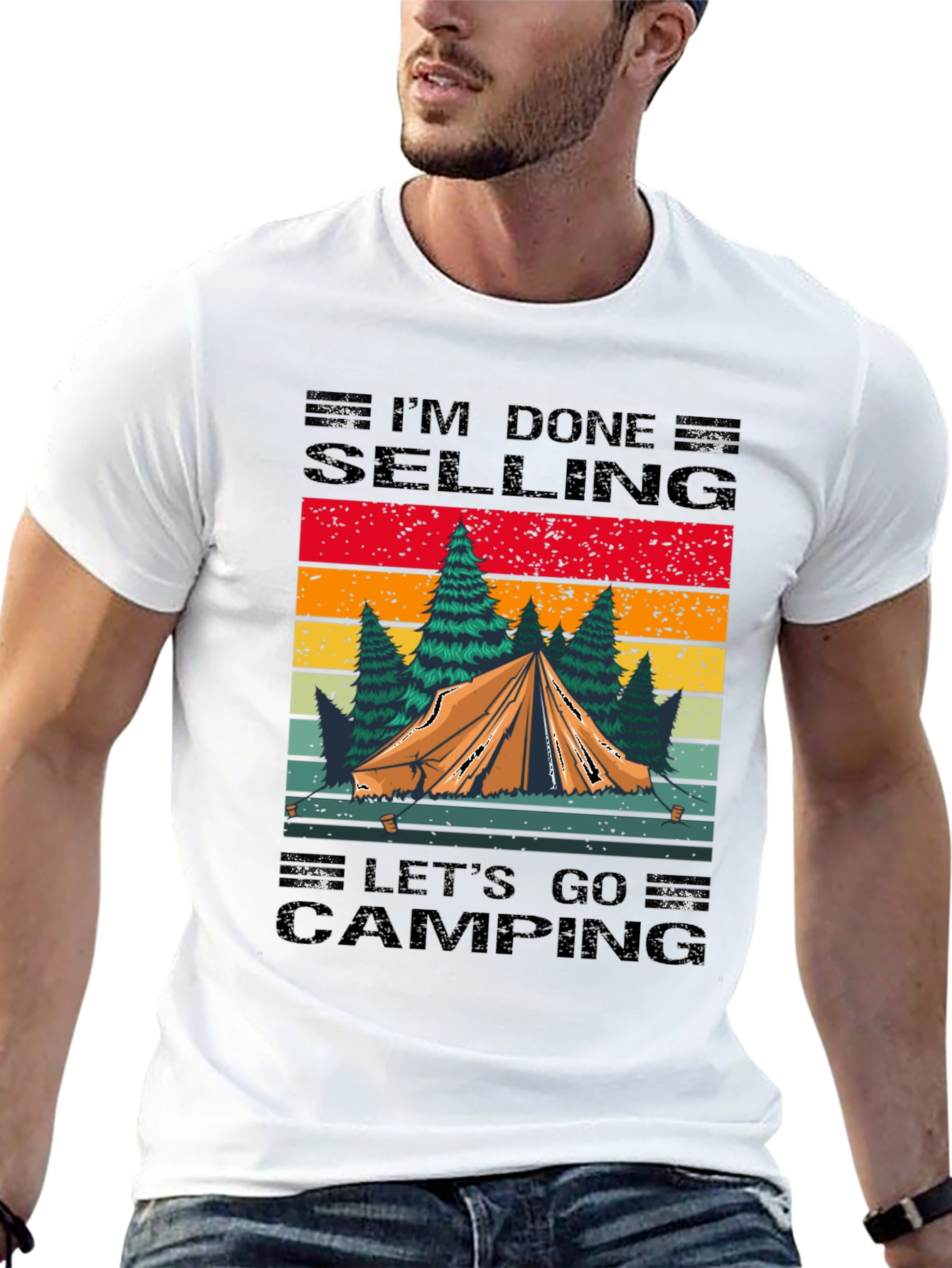 Black Camping T-Shirt: I'm Done Selling, Let's Go Camping! view 13