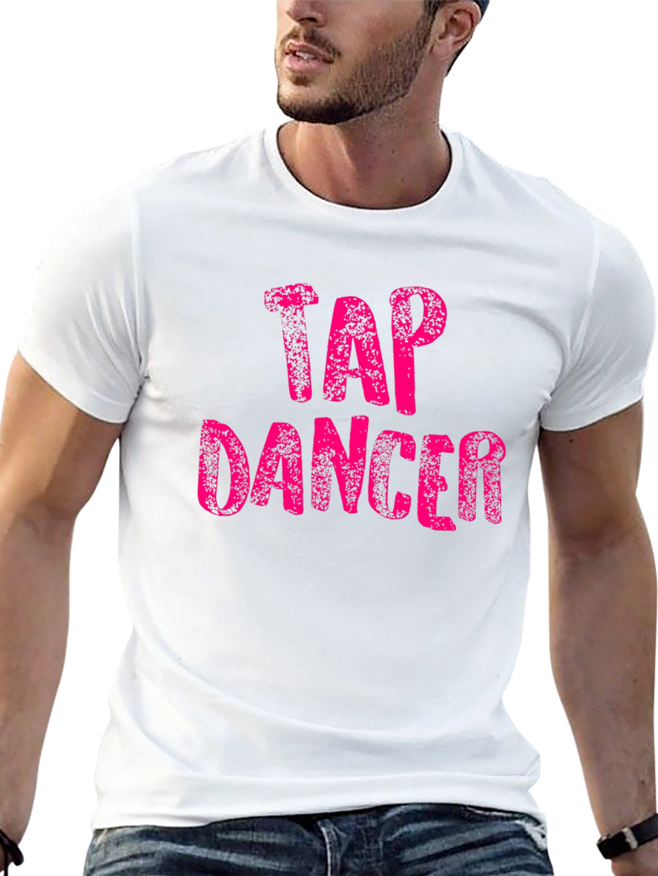 Black Tap Dancer T-Shirt - Unique Pink Graphic Tee view 13