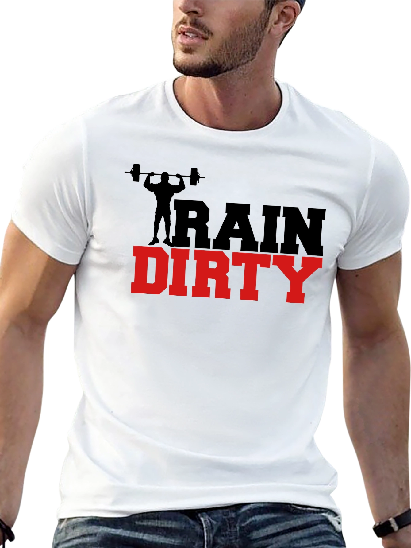 Black Train Dirty Graphic Tee - Fitness Apparel view 13