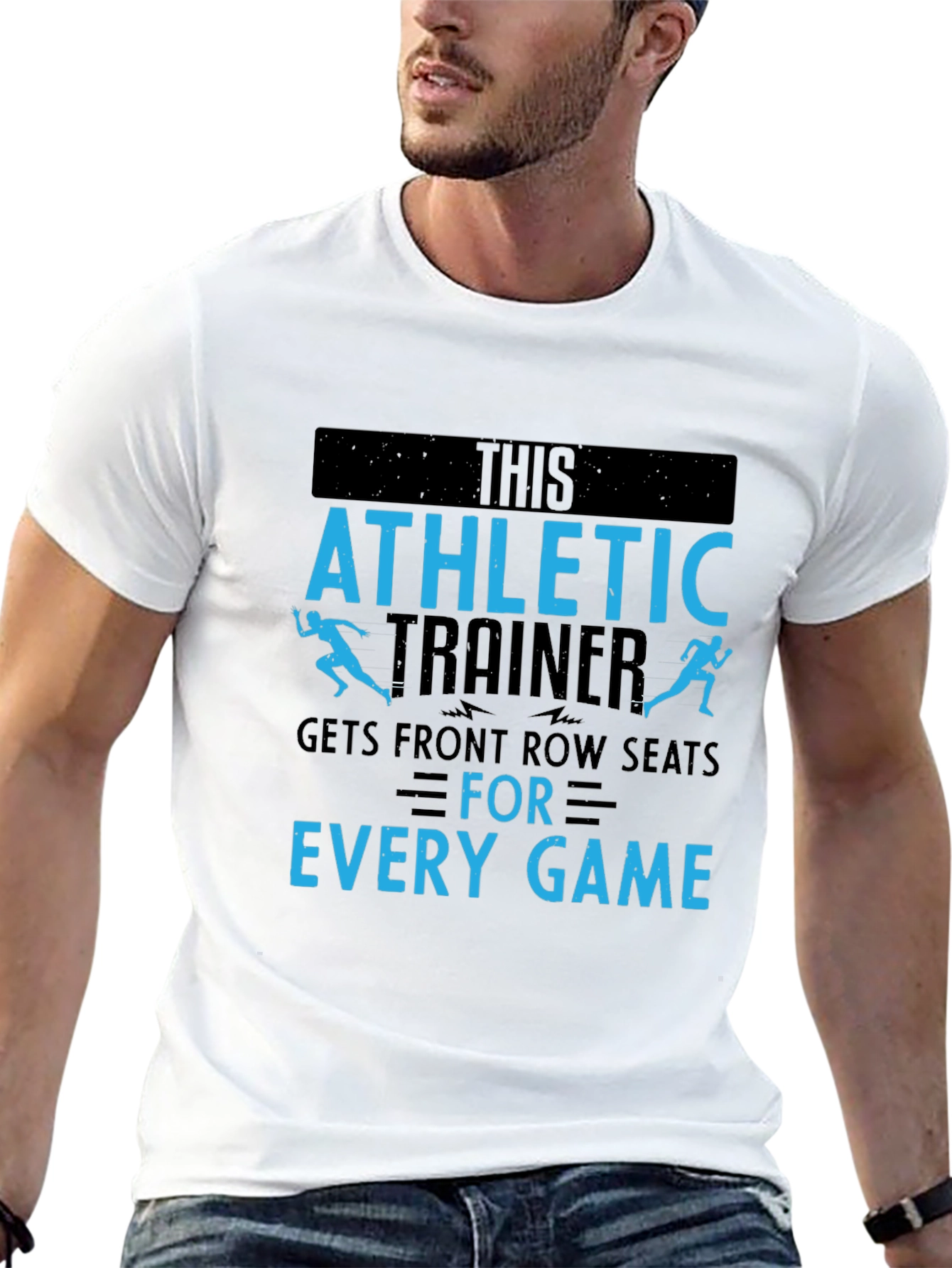 Black Athletic Trainer T-Shirt - Front Row Seats view 13