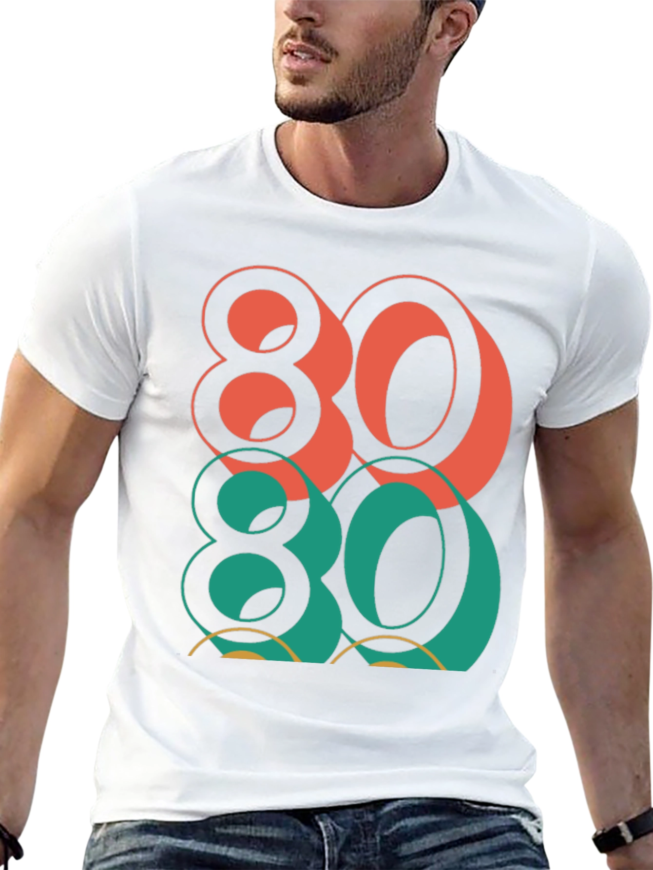 Black Retro 80's Graphic Tee - Bold Style view 13