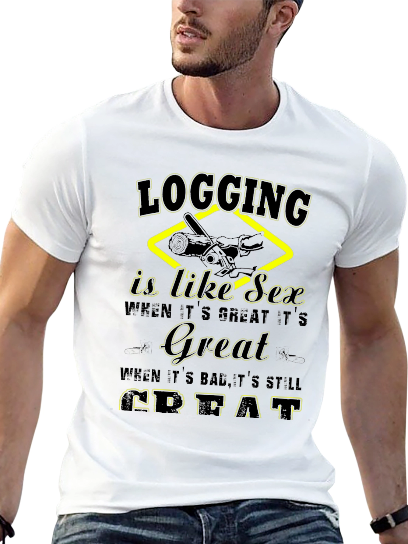 Black Logging is Like Sex Black T-Shirt view 13