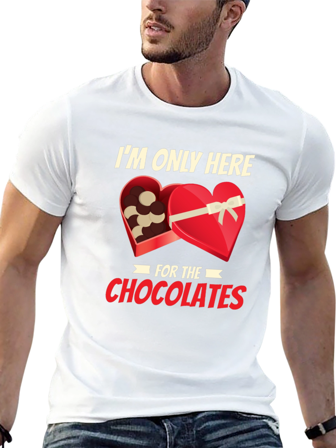 Black Chocolate Lover T-Shirt: I'm Only Here for the Chocolates view 13