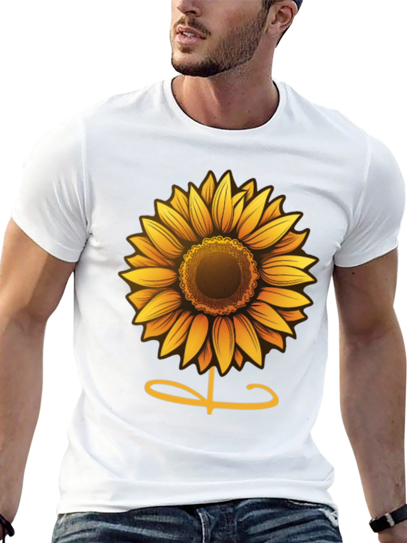 Black Sunflower Graphic Tee - Soft Cotton Comfort view 13