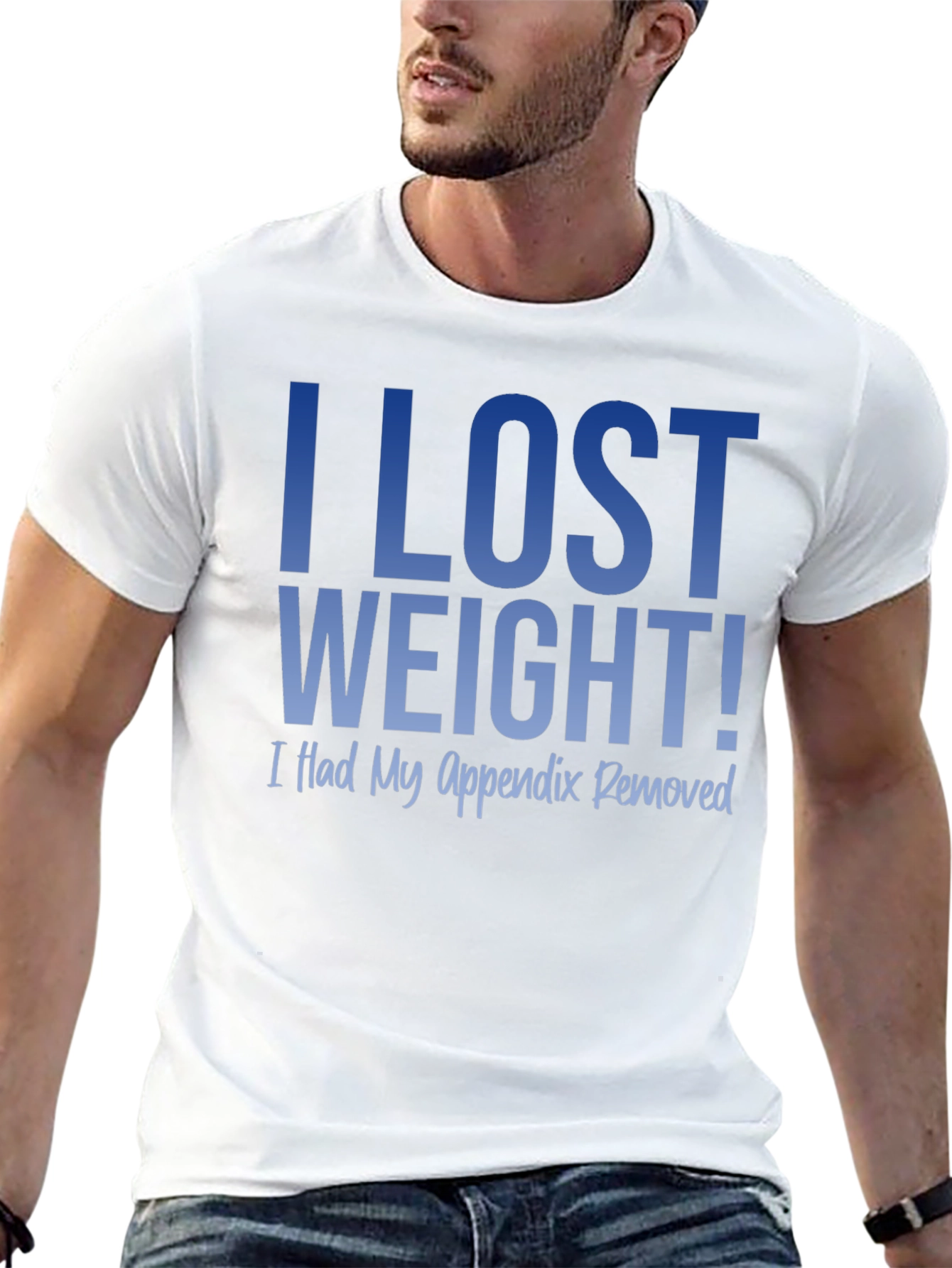 Black Funny Weight Loss T-Shirt - I Lost Weight! view 13