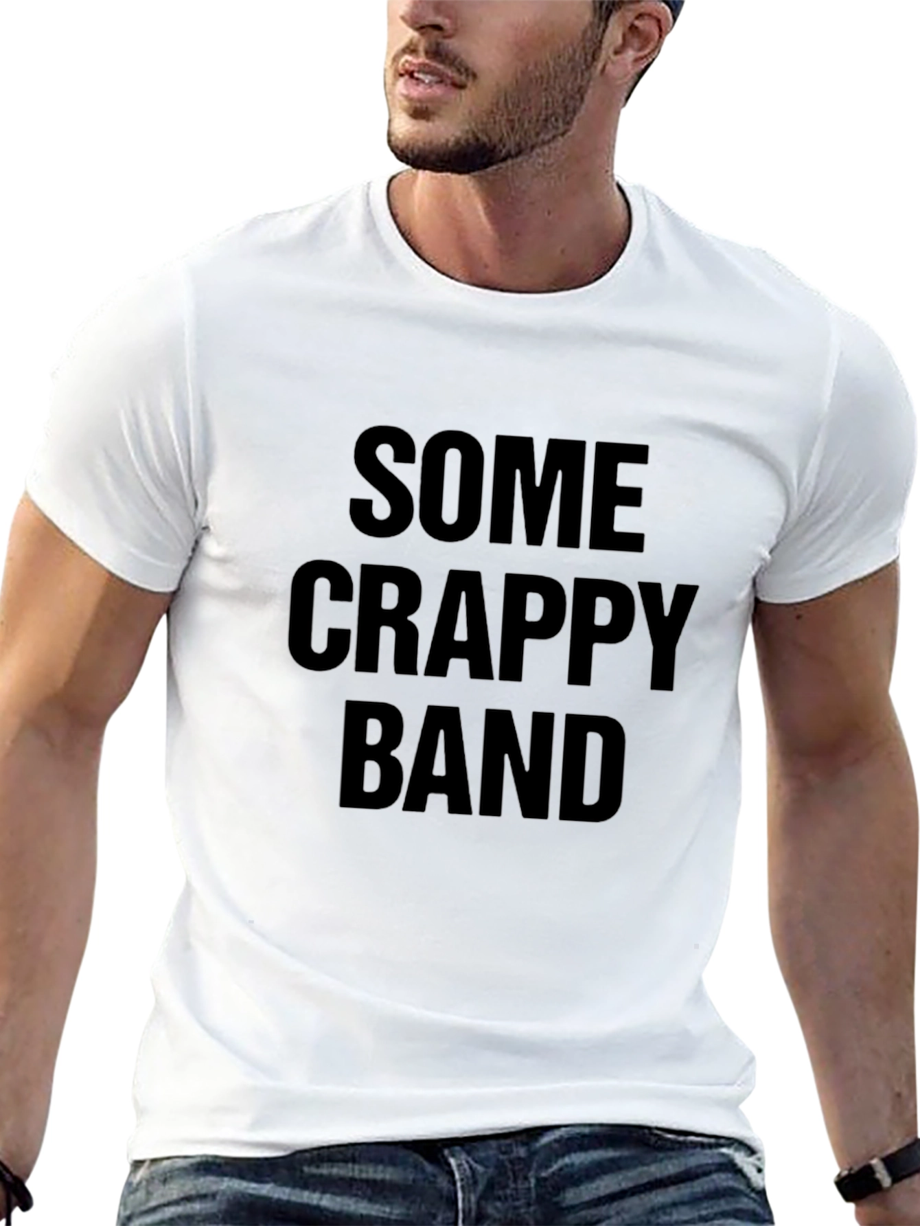 Black Some Crappy Band Black T-Shirt - Men's Graphic Tee view 13