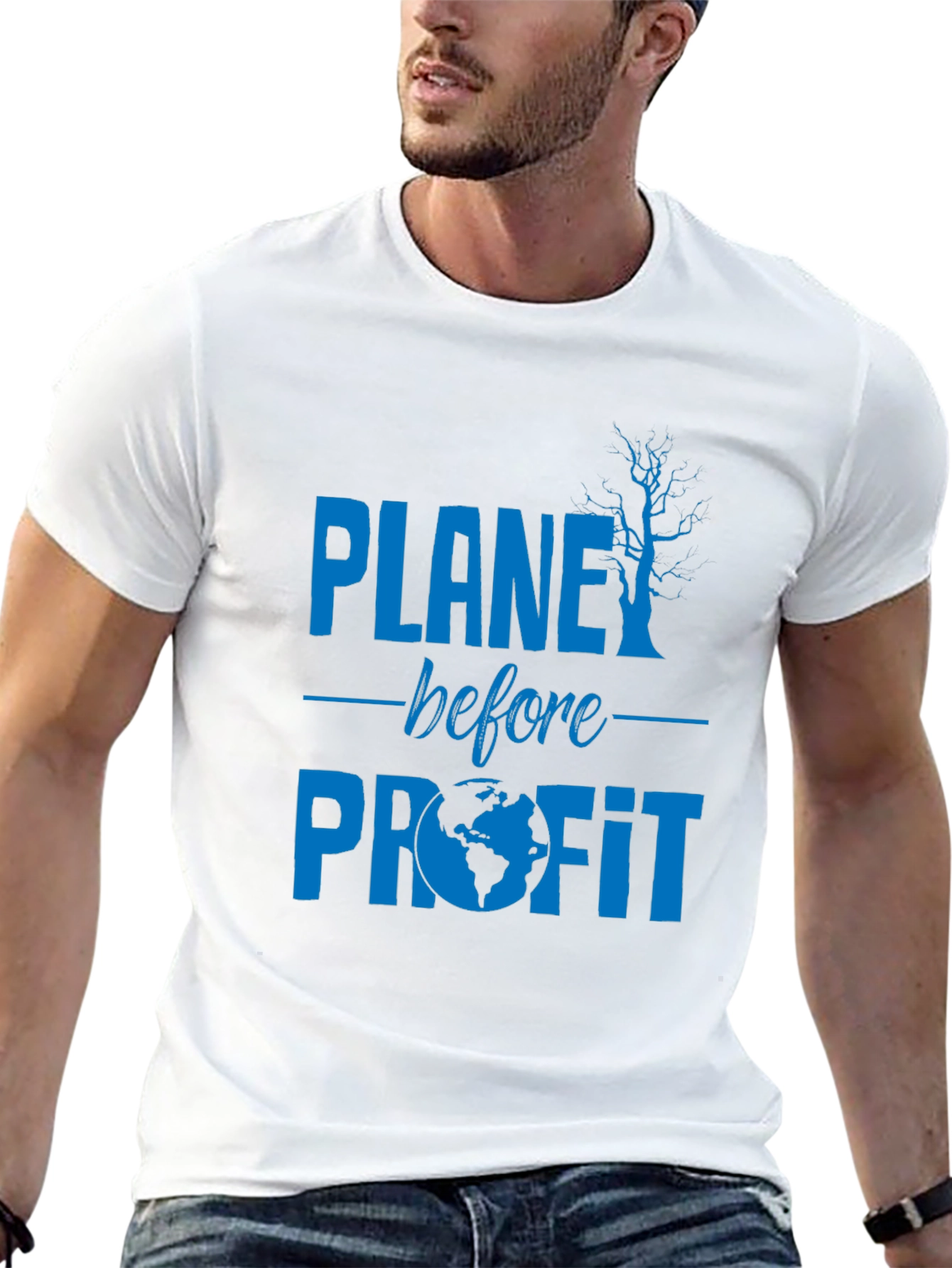 Black Planet Before Profit Graphic Tee - Eco Conscious view 13