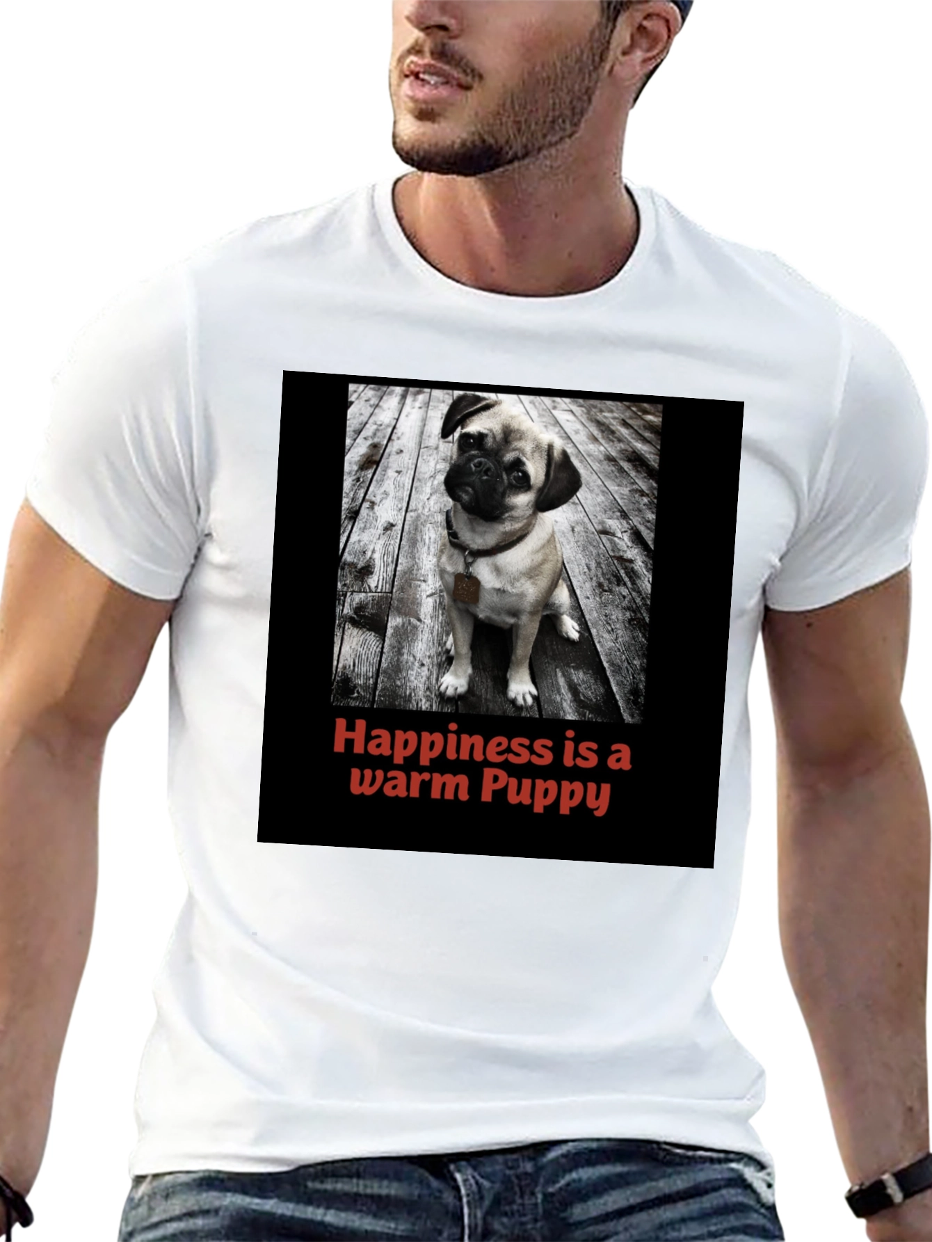 Black Happiness is a Warm Puppy T-Shirt view 13