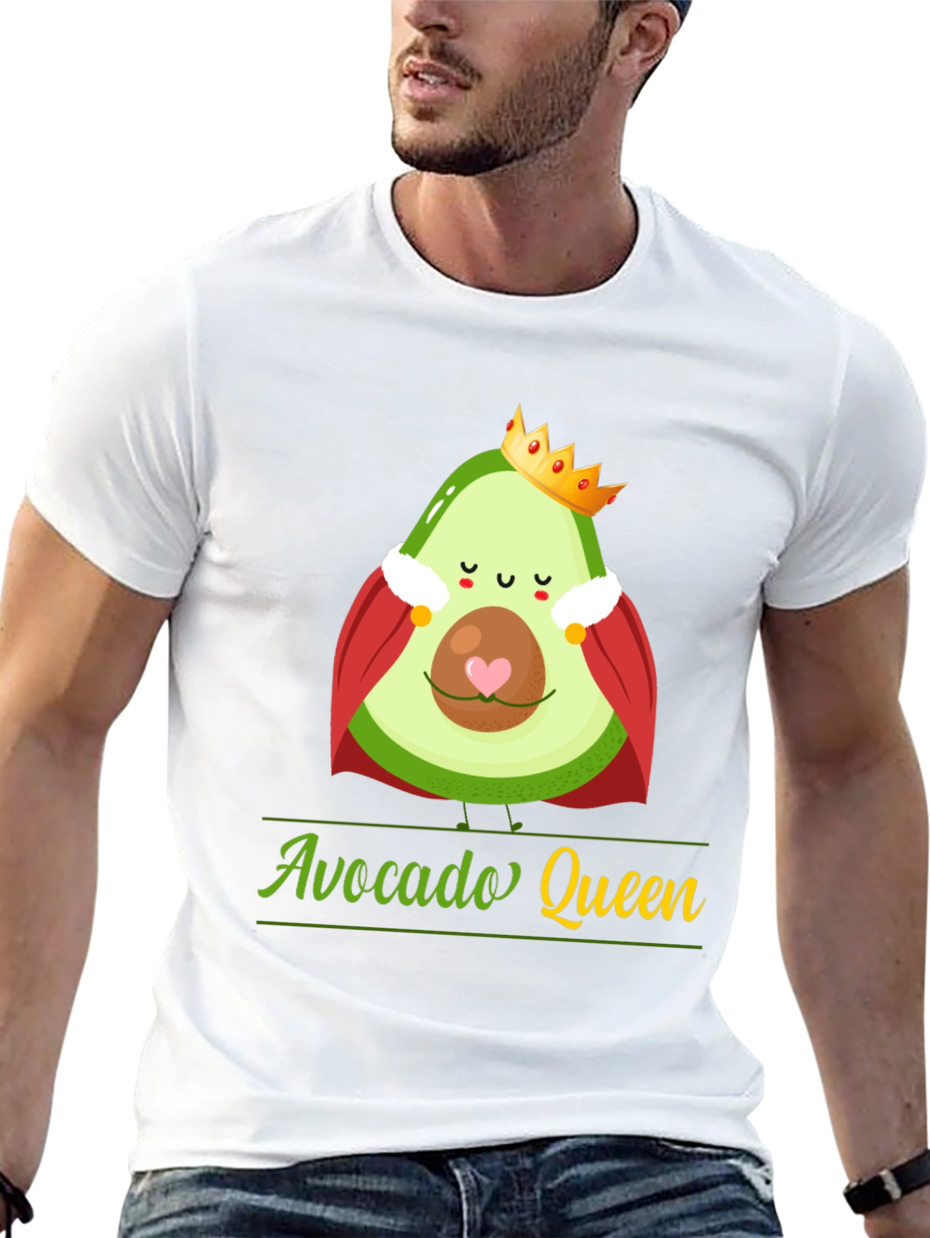 Black Avocado Queen T-Shirt - Funny Fruit Tee view 13