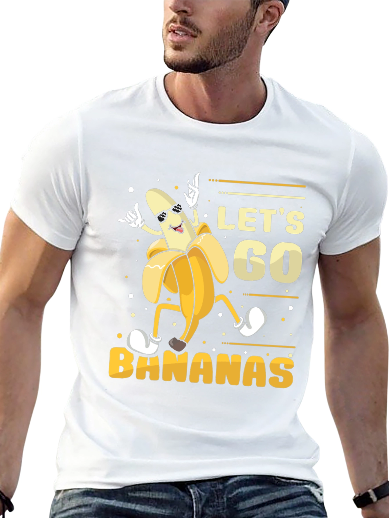 Black Let's Go Bananas! Graphic Tee view 13