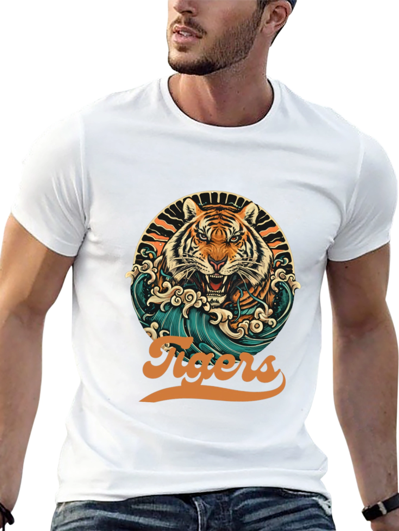 Black Tigers Graphic T-Shirt - Retro Design view 13