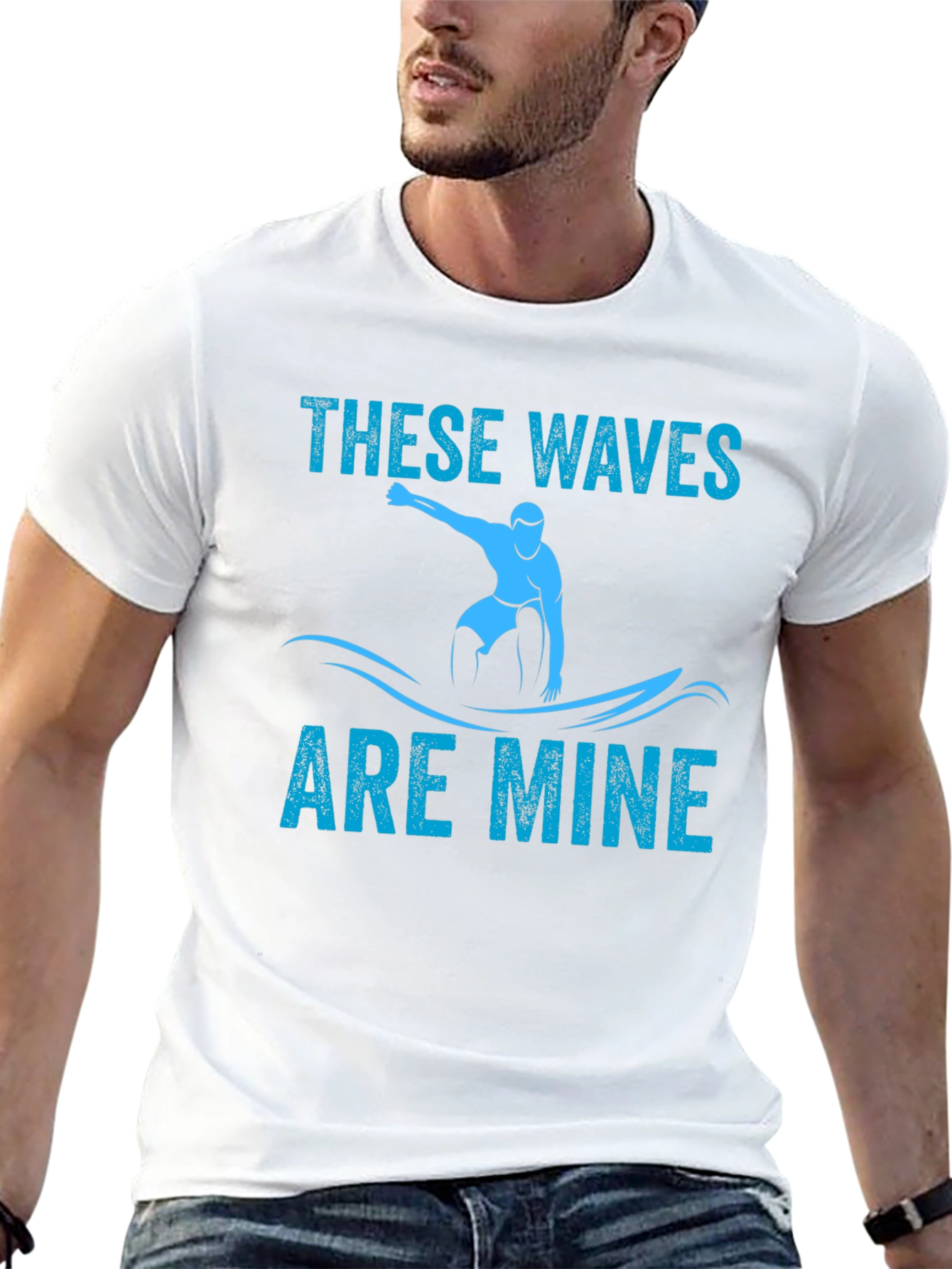 Black These Waves Are Mine Graphic T-Shirt view 13