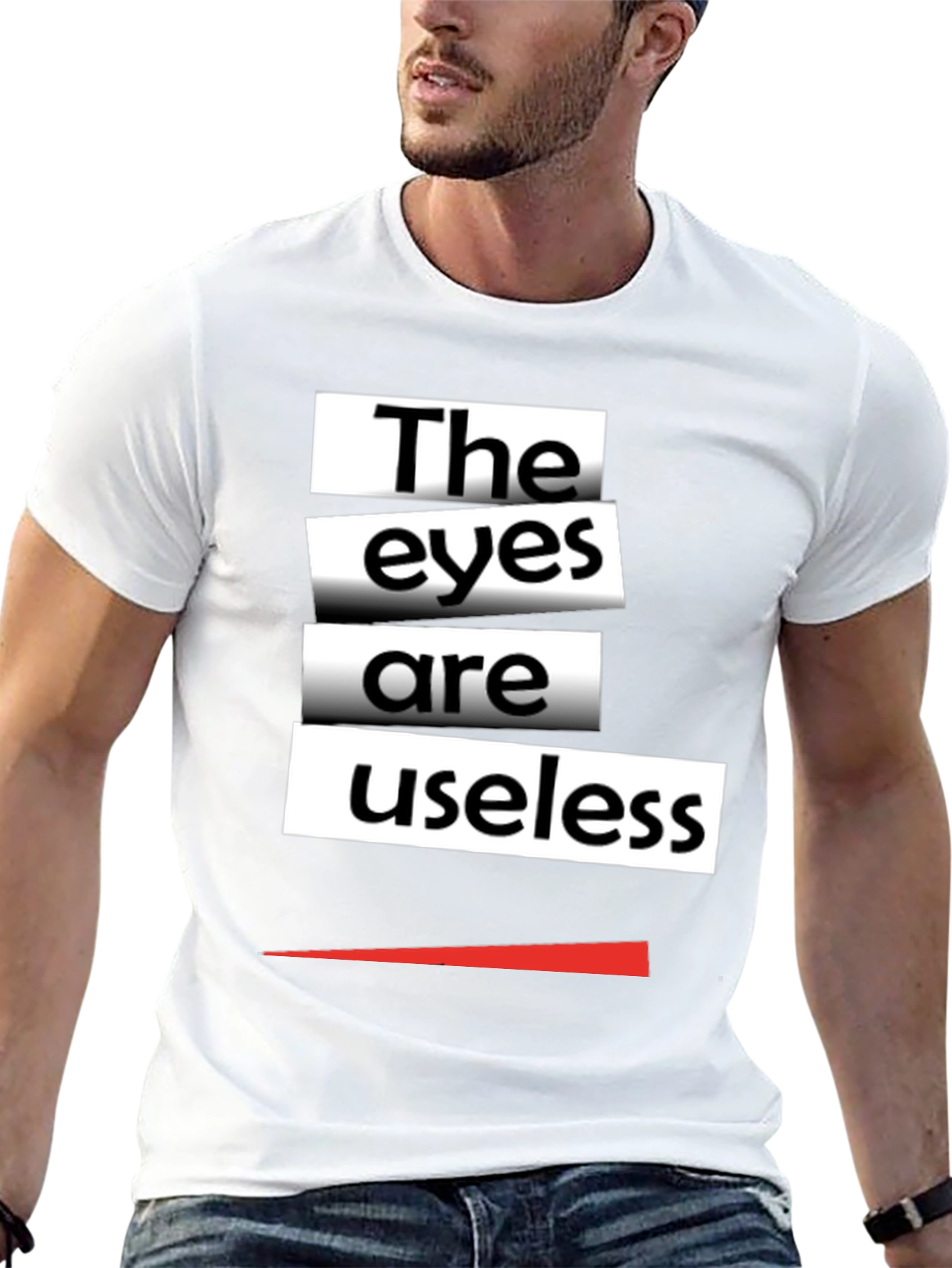 Black The Eyes Are Useless Graphic Tee - Black view 13