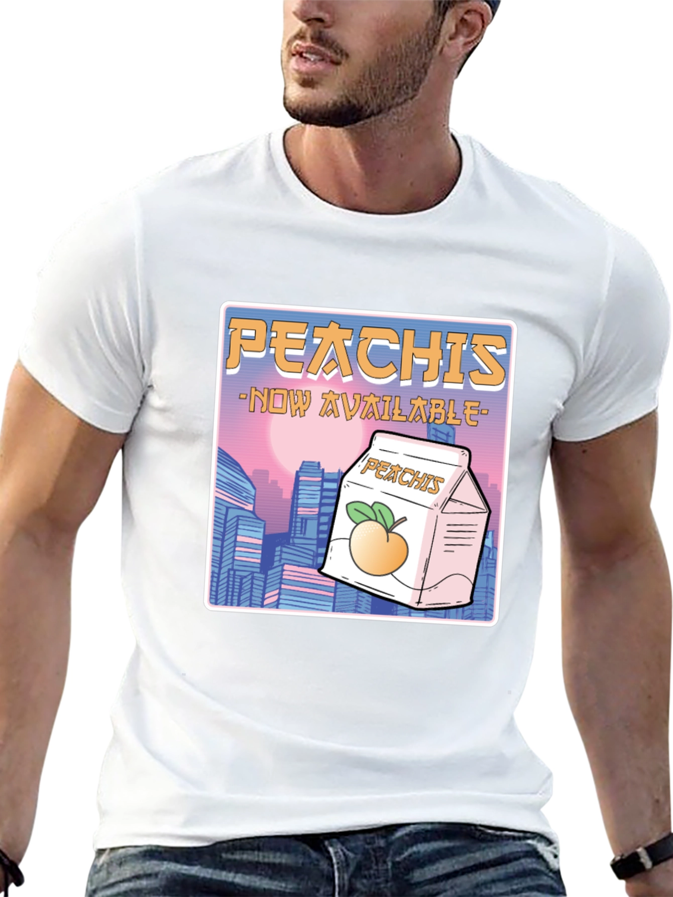 Black Peachis T-Shirt: Retro Anime Drink Tee view 13
