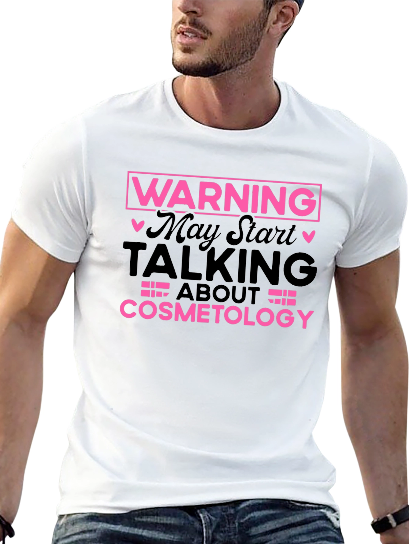 Black Warning Cosmetology T-Shirt view 13