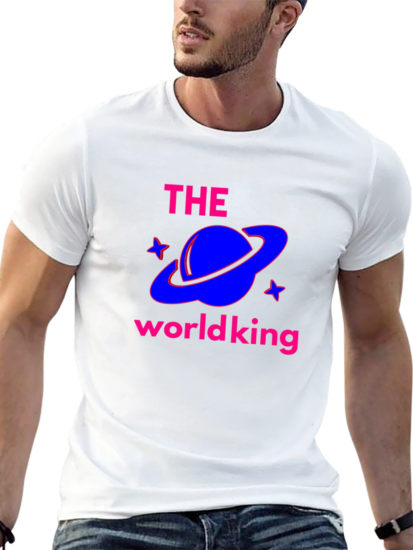 Black The World King Black T-Shirt view 13