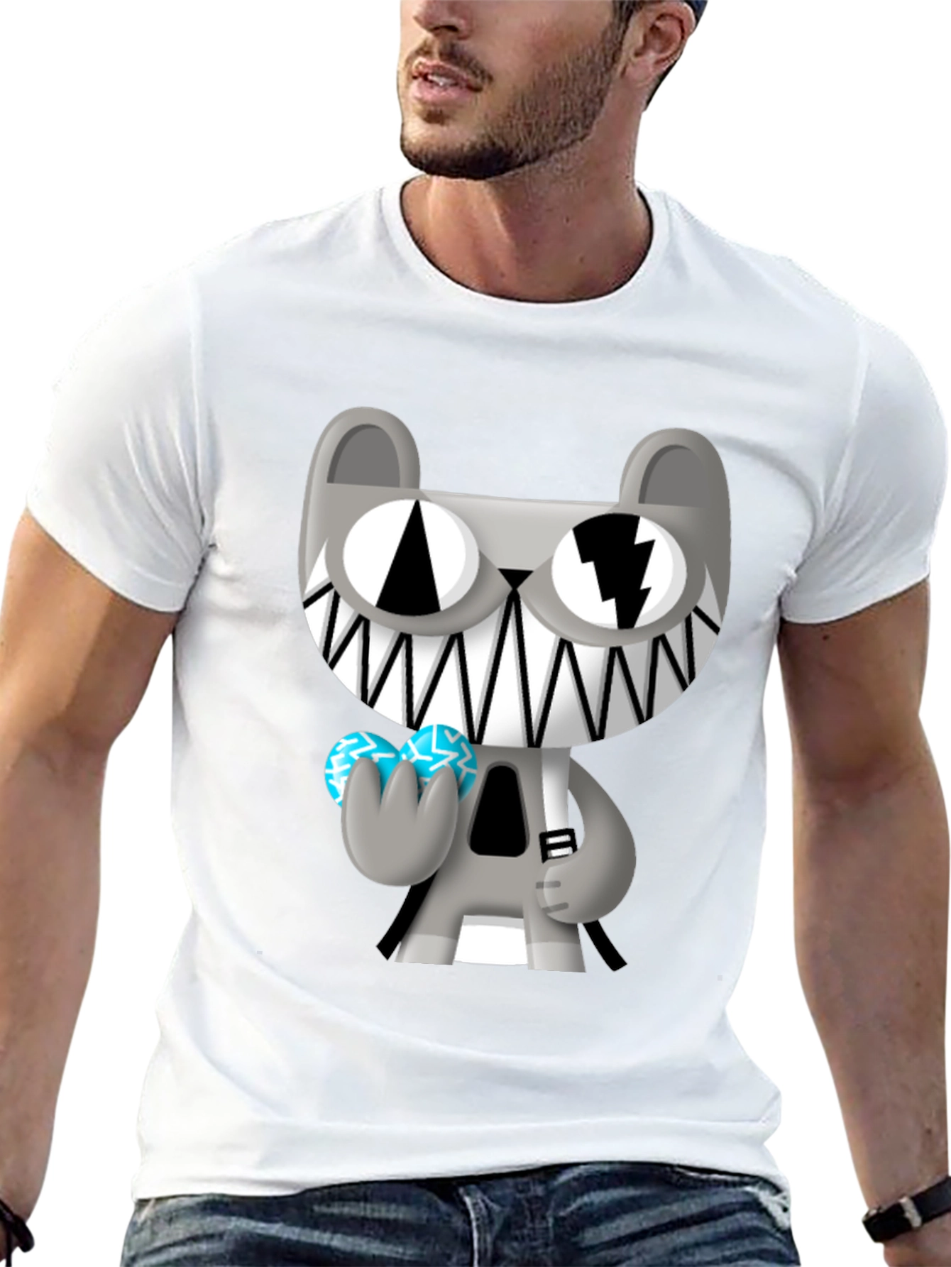 Black Cartoon Character Graphic T-Shirt view 13