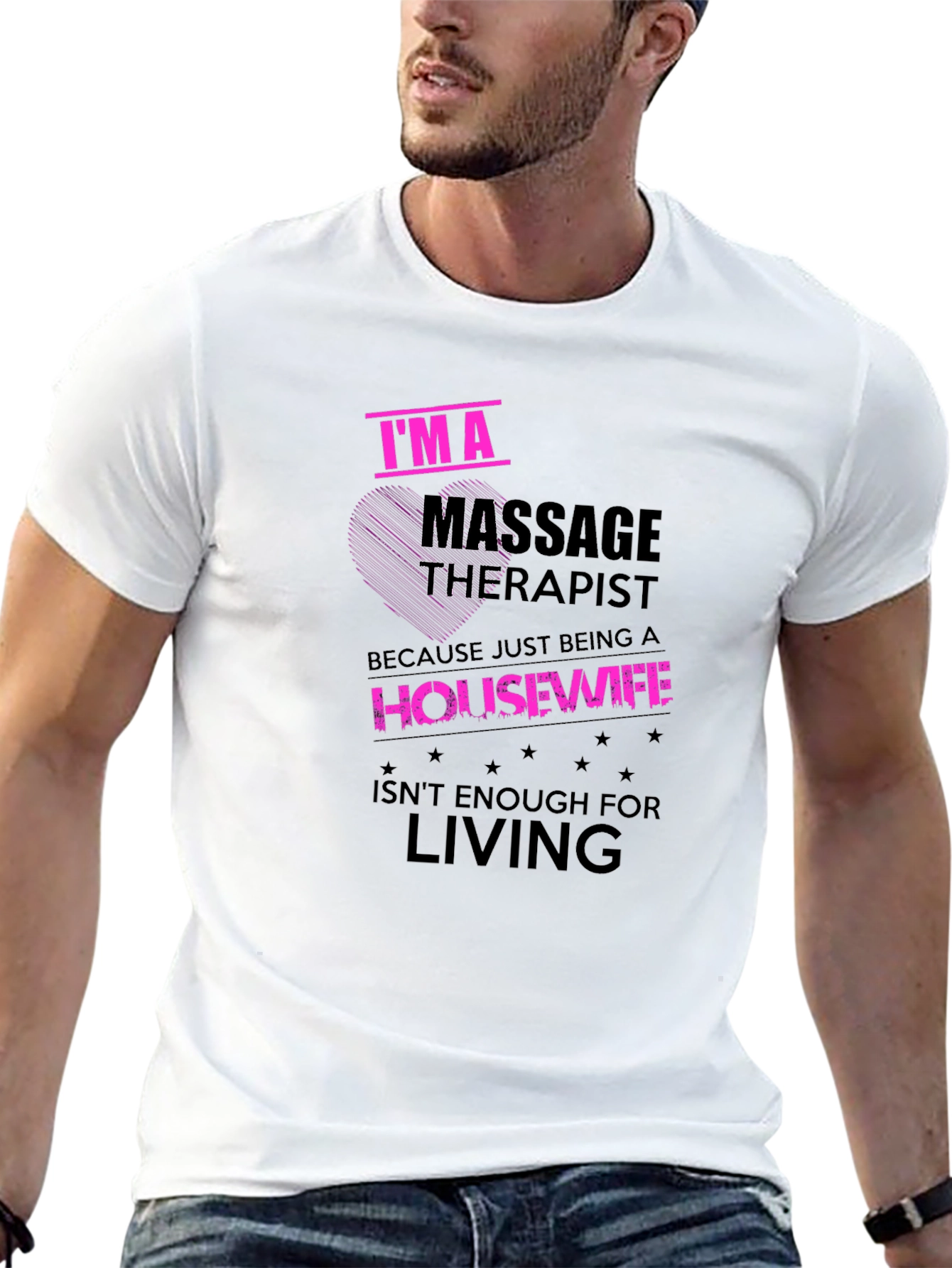 Black Massage Therapist Funny Graphic T-Shirt view 13