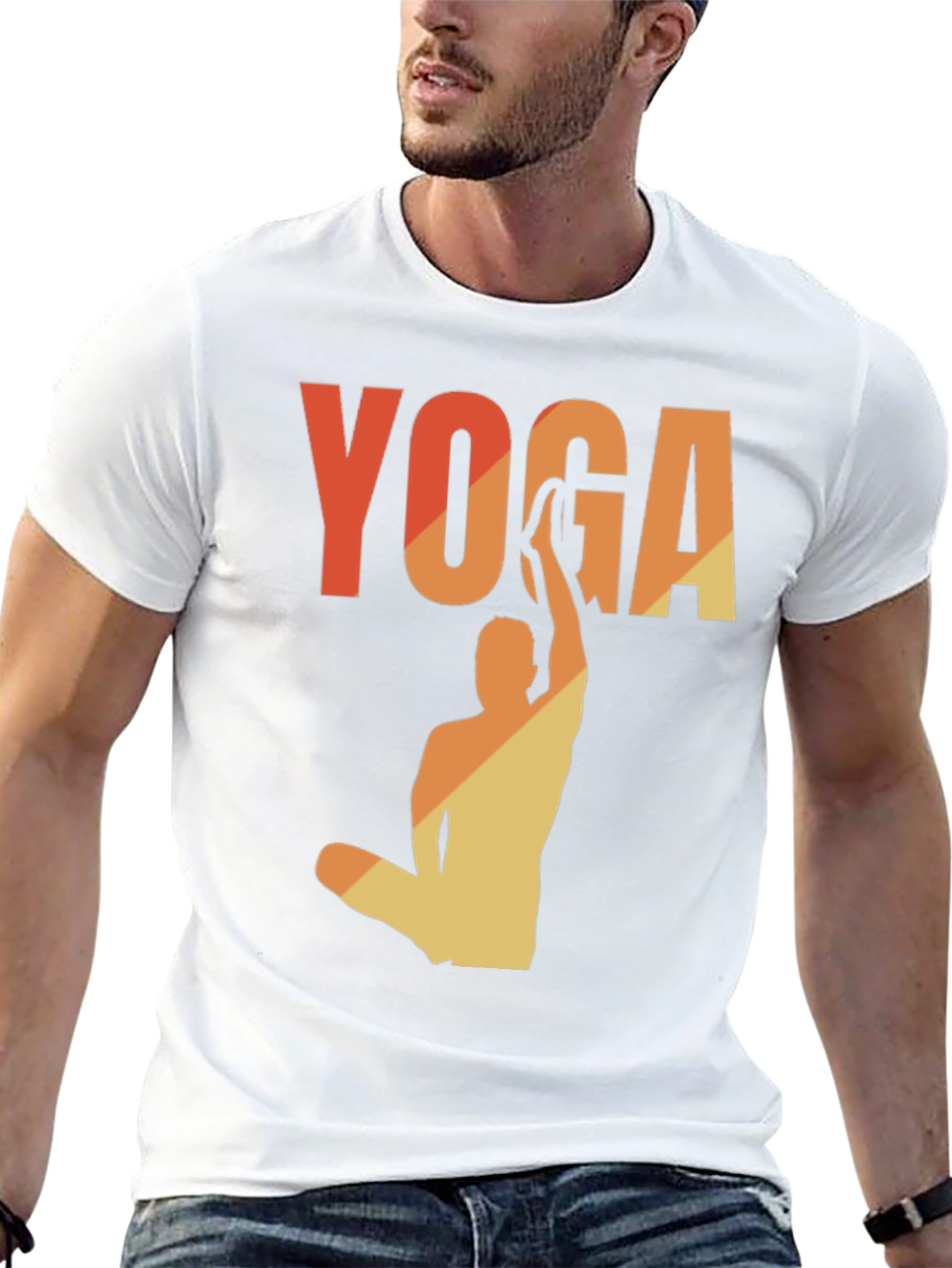 Black Yoga Pose Graphic Tee - Relaxed Fit view 13