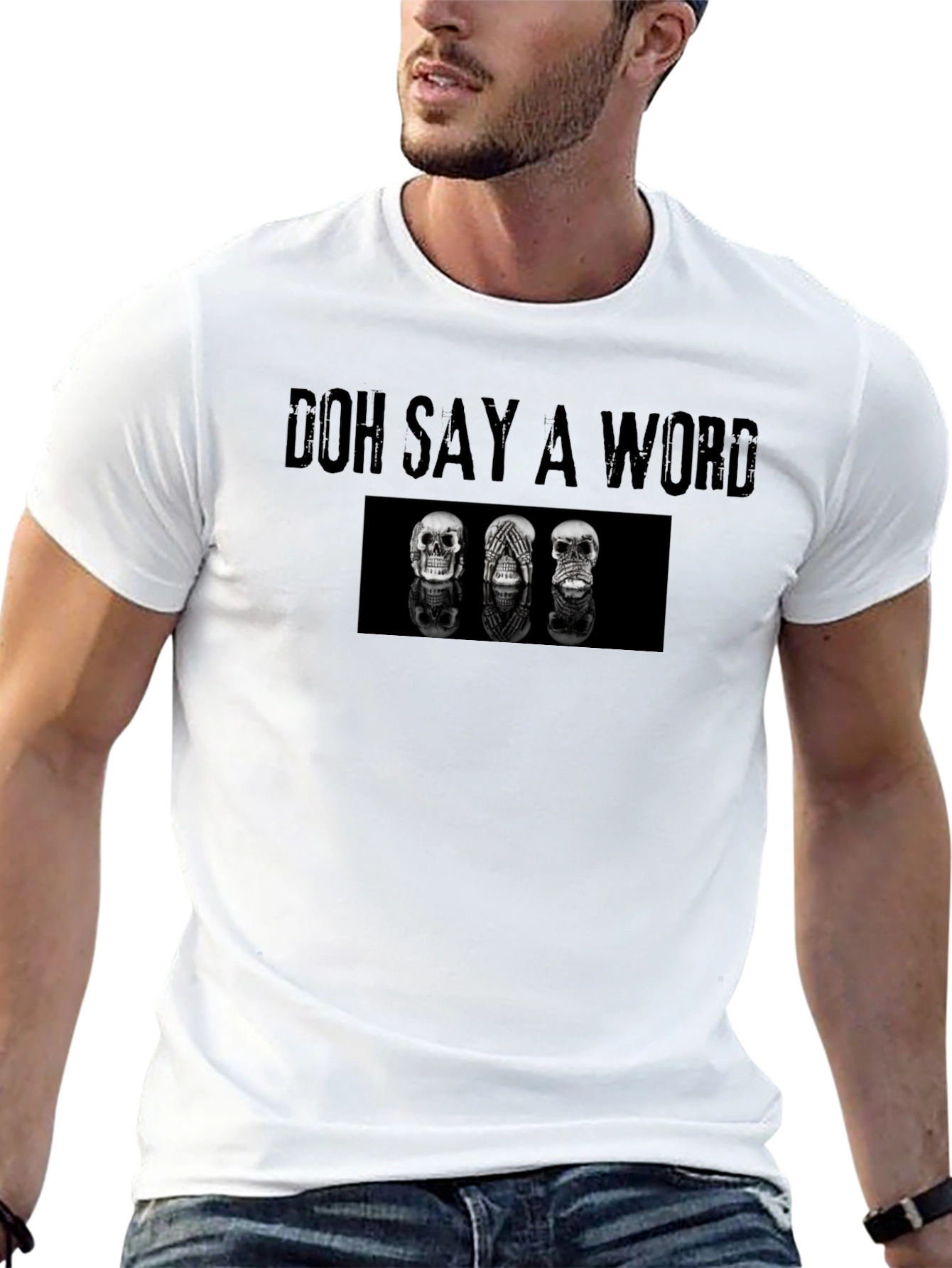 Black Doh Say A Word Graphic Tee view 13
