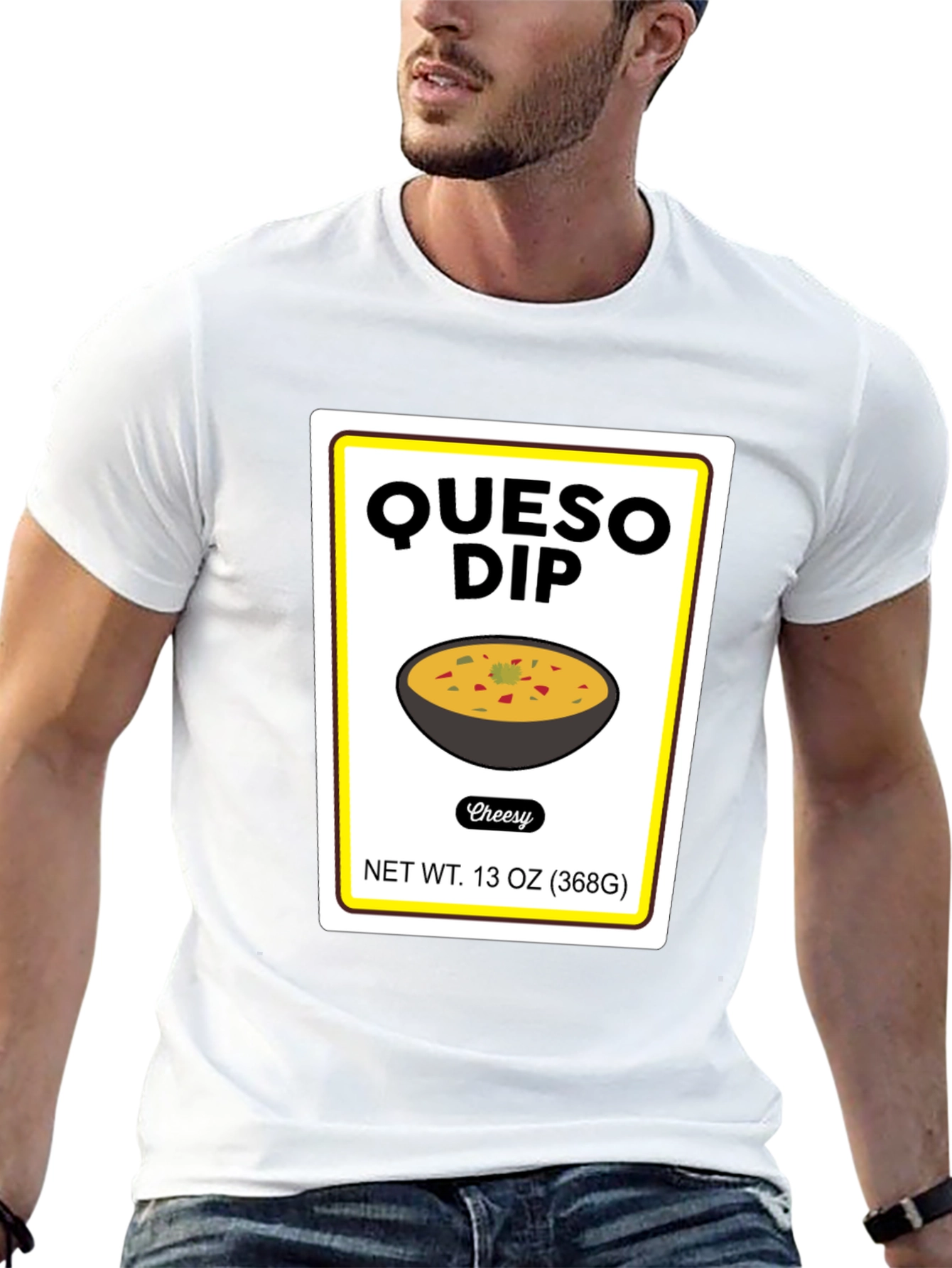 Black Queso Dip T-Shirt - Humorous Foodie Tee view 13