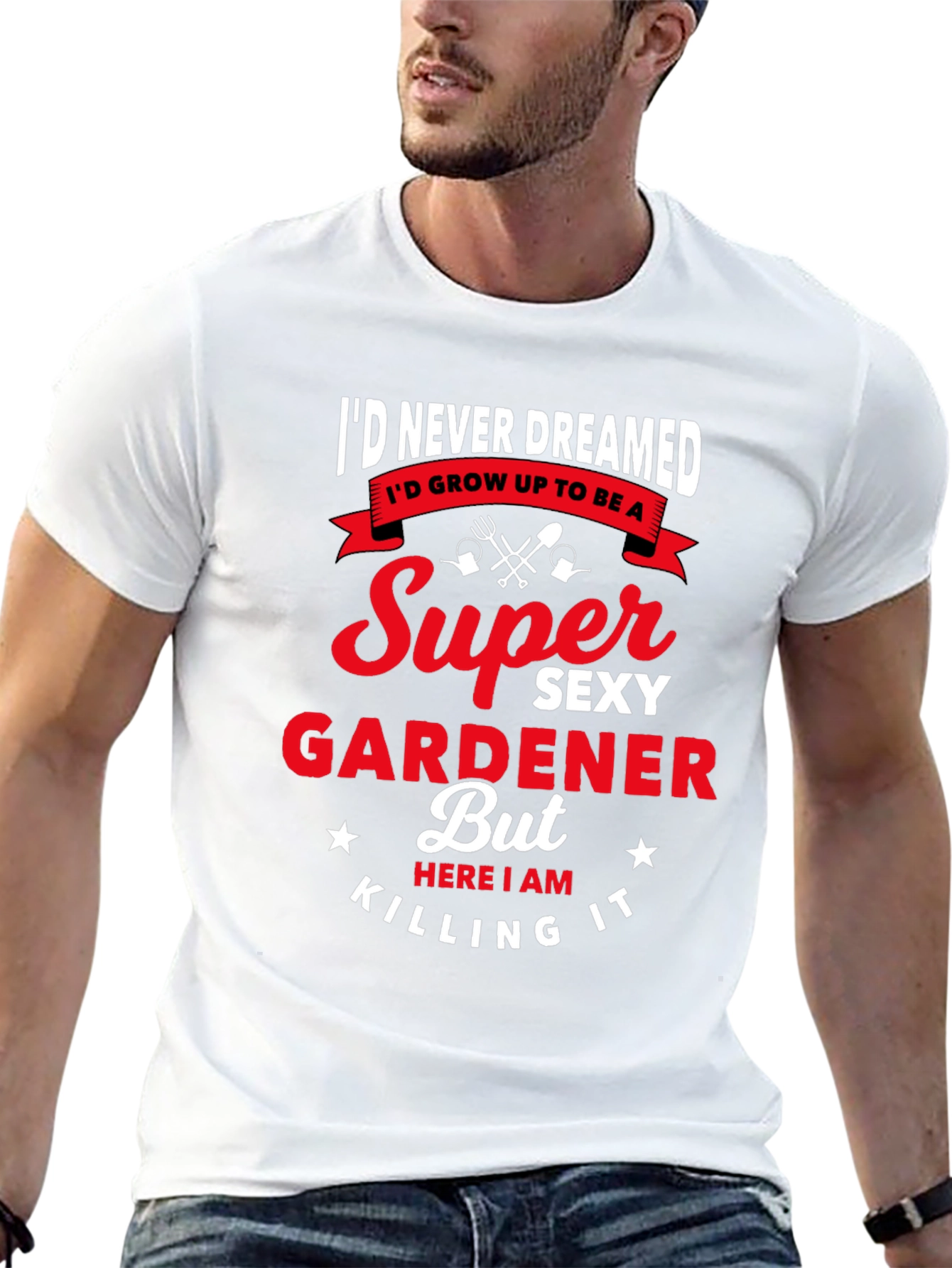 Black Super Sexy Gardener Graphic T-Shirt view 13