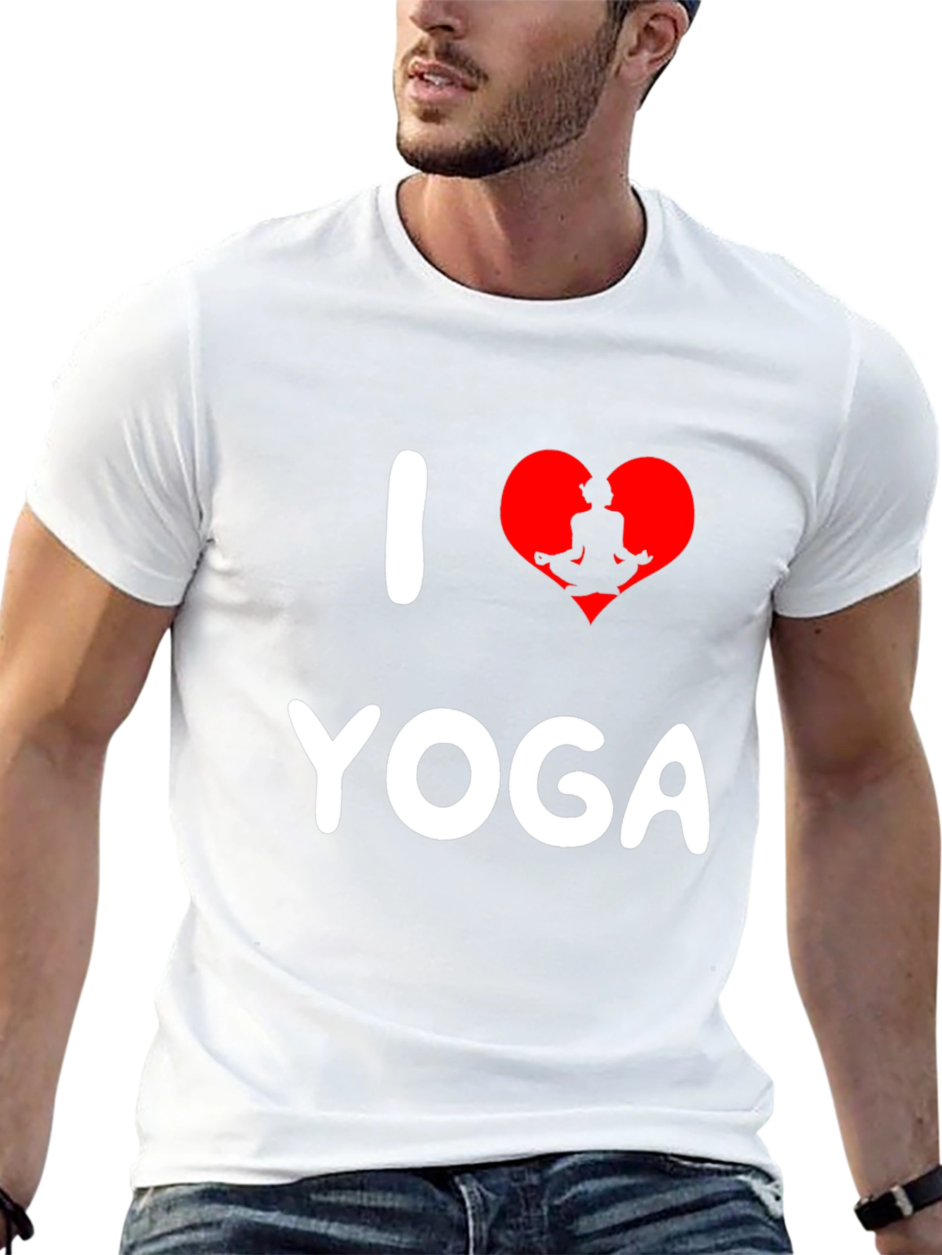 Black I Love Yoga T-Shirt - Stylish Cotton Tee view 13