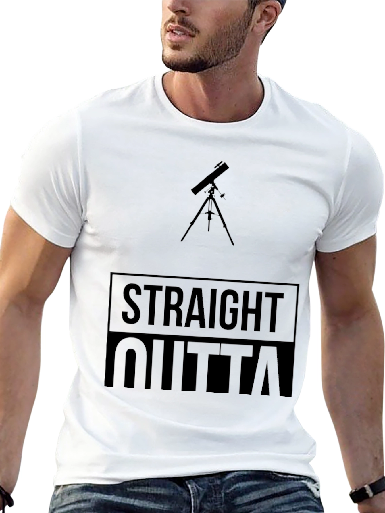 Straight Outta Space Black Tee - 13