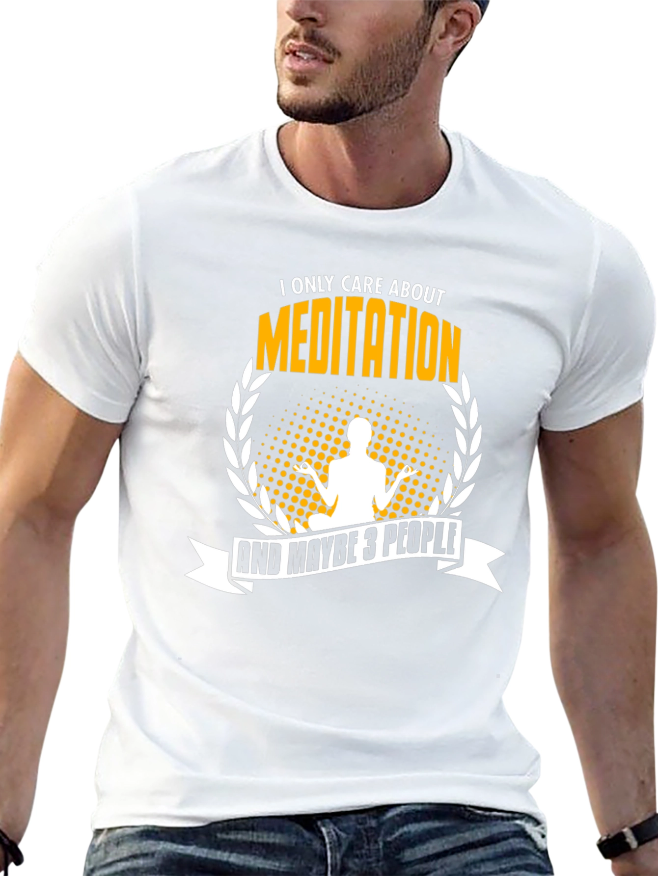 Black Meditation Graphic T-Shirt - I Only Care About Meditation view 13