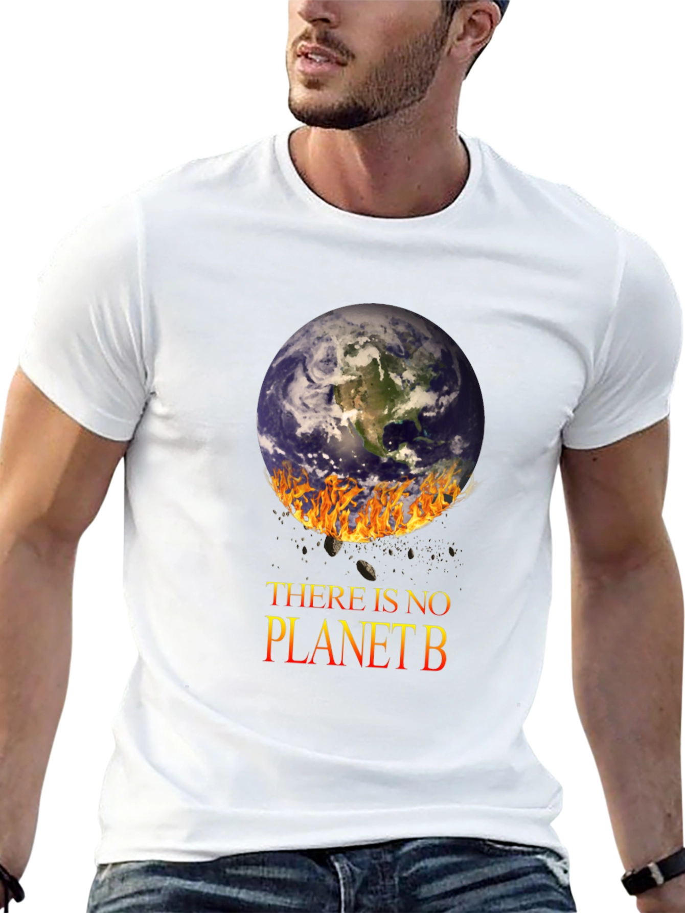 Black There is No Planet B T-Shirt view 13